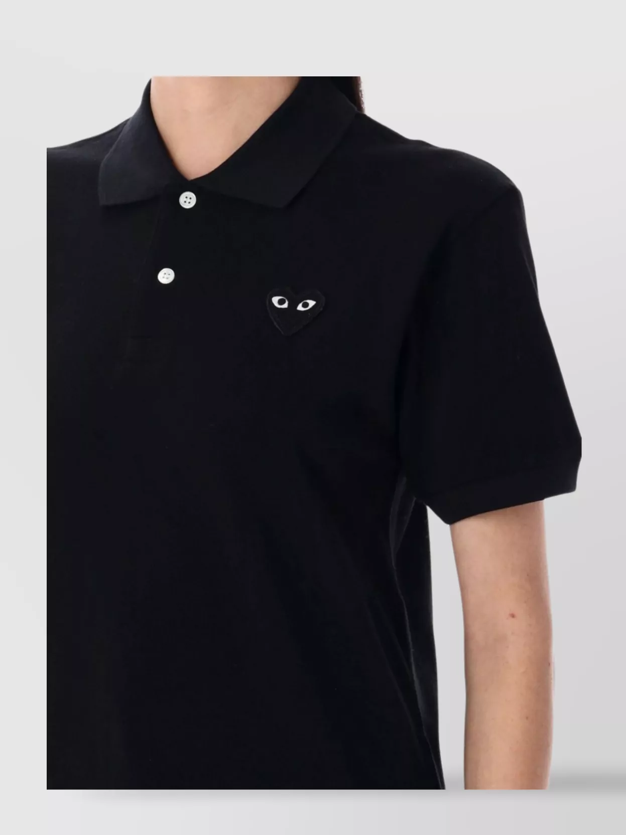 Comme Des Garçons Play Heart Polo Collar Short Sleeves