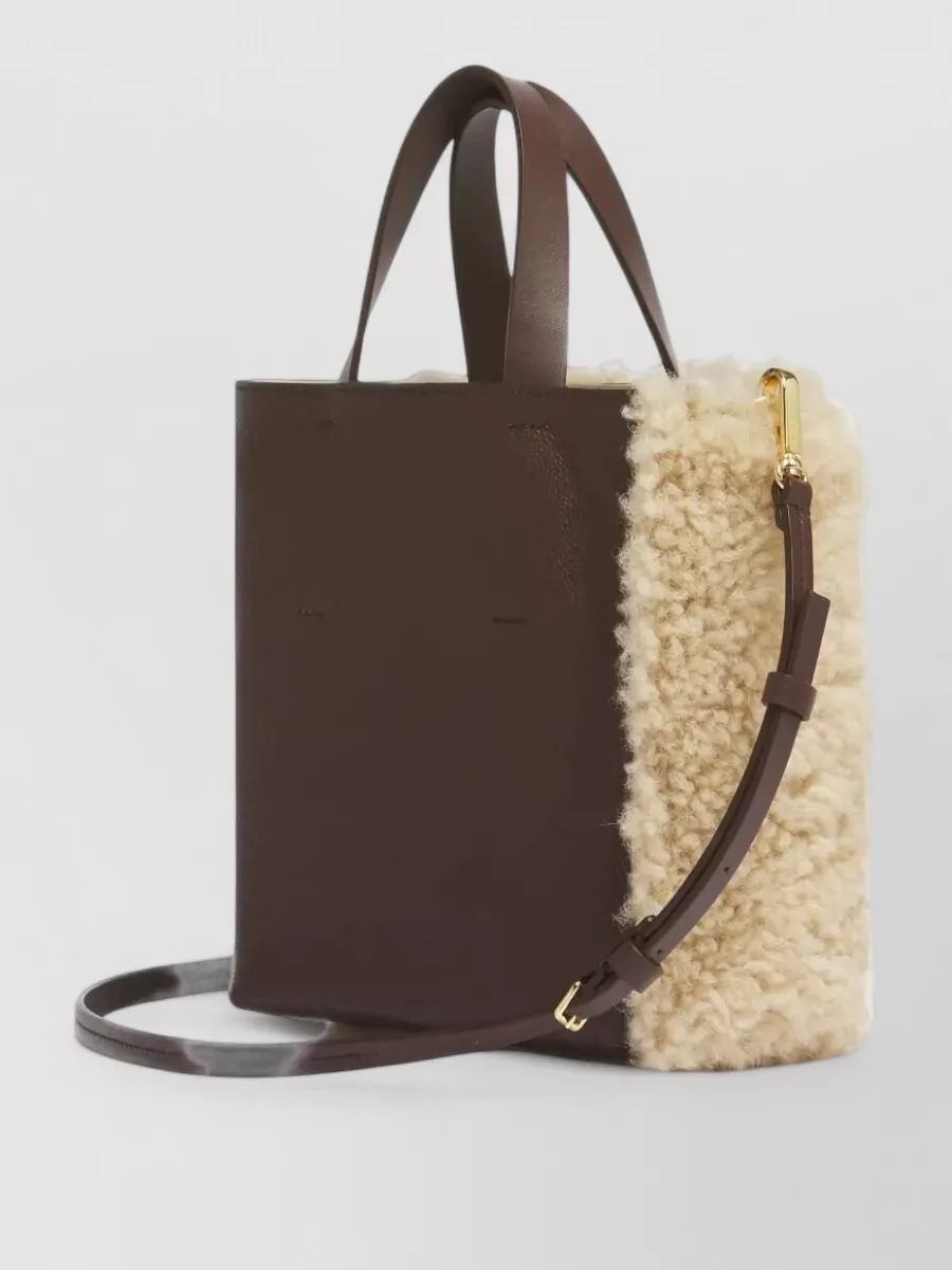 Marni Museo Mini Lamb Fur Tote Bag