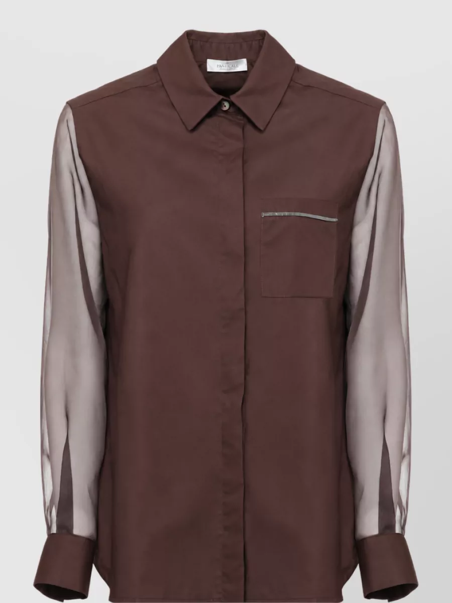 Panicale Cotton silk long-sleeve shirt