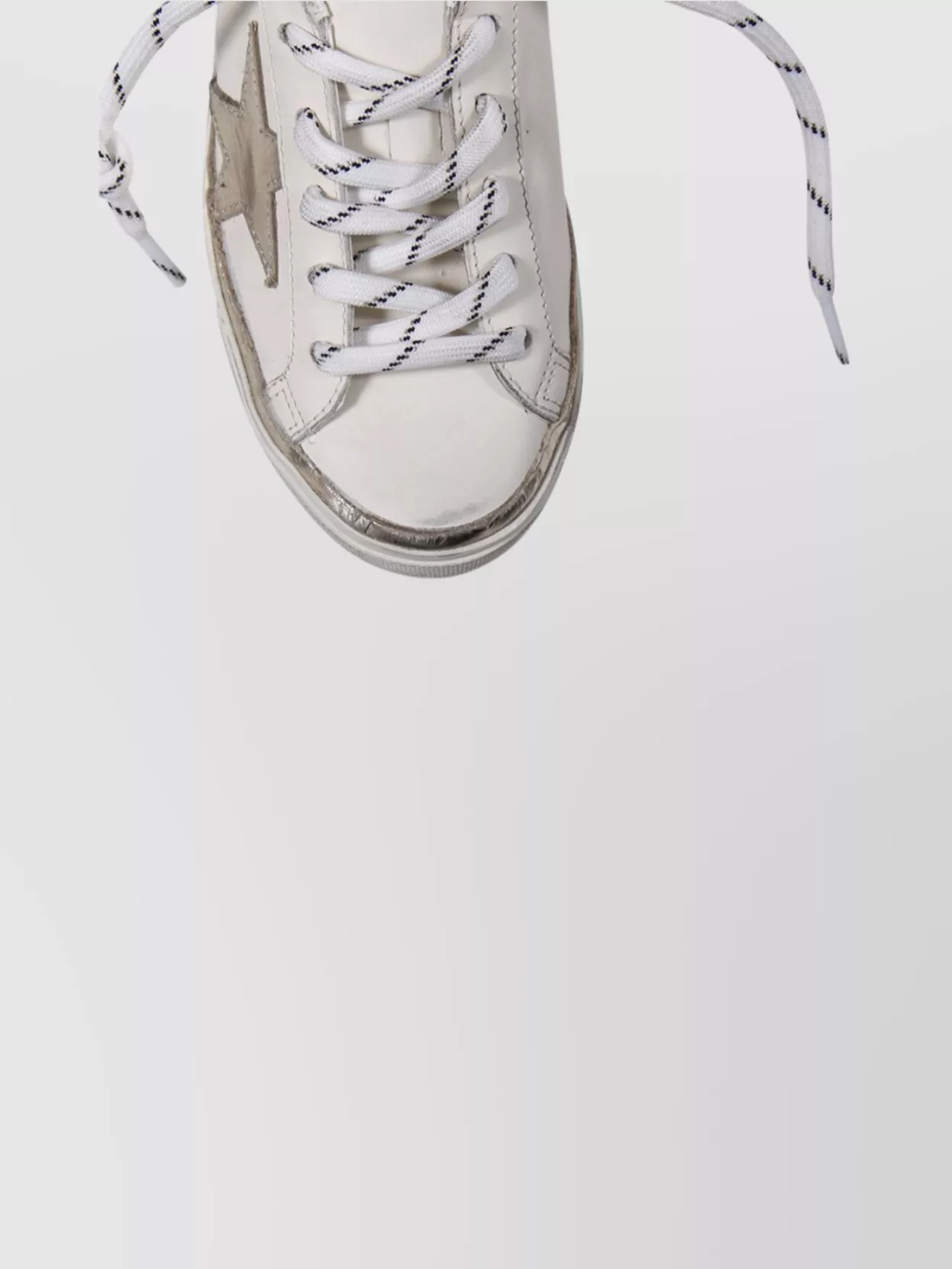 Golden Goose Distressed Leather Upper Glitter Detail