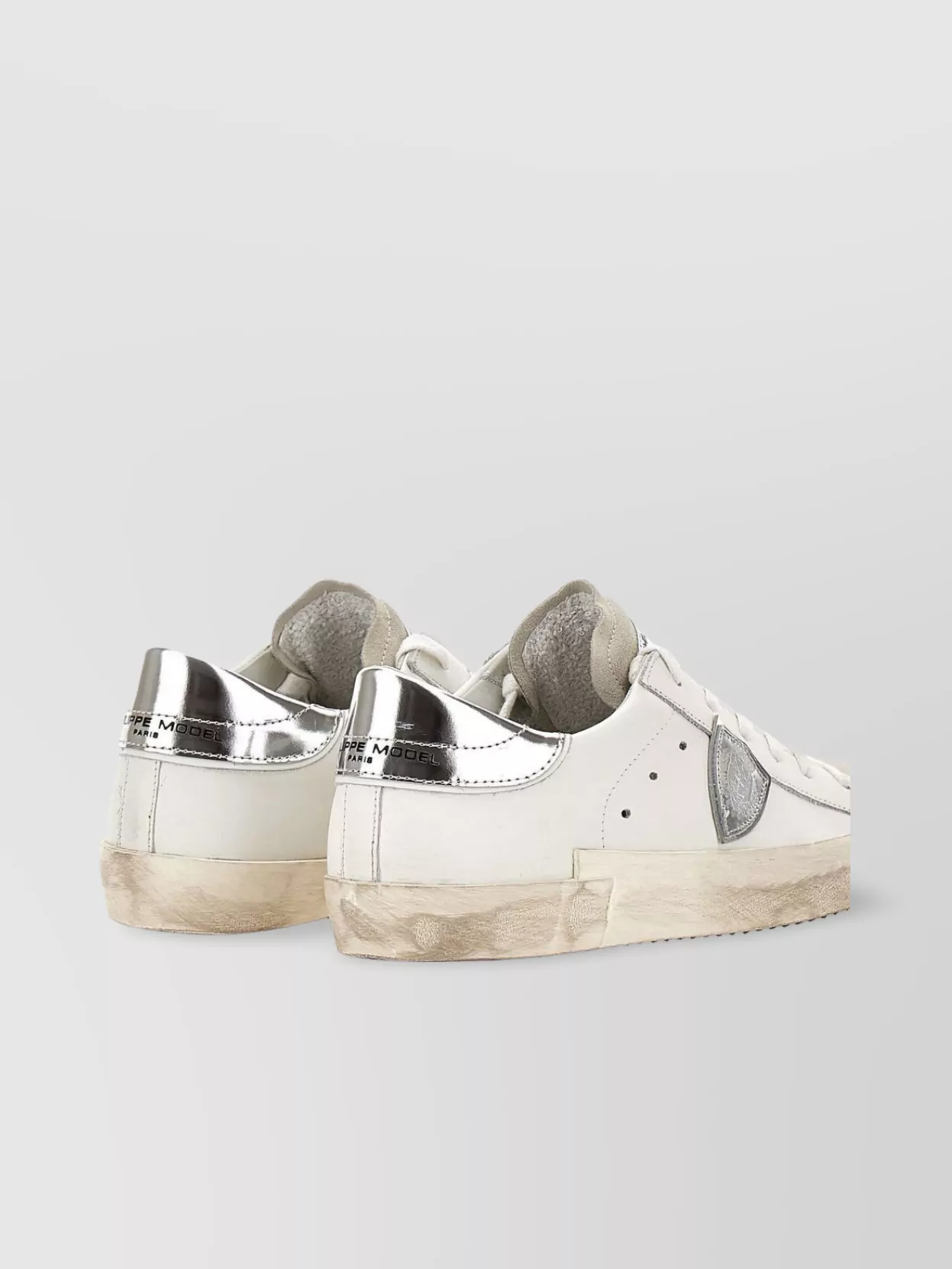Philippe Model High Sole Asymmetrical Design Sneakers In Neutral