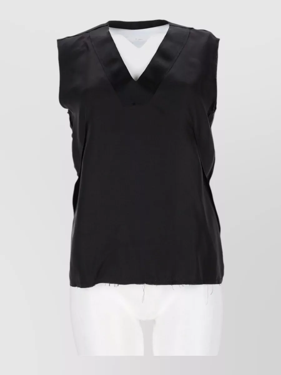 Maison Margiela silk v-neck top