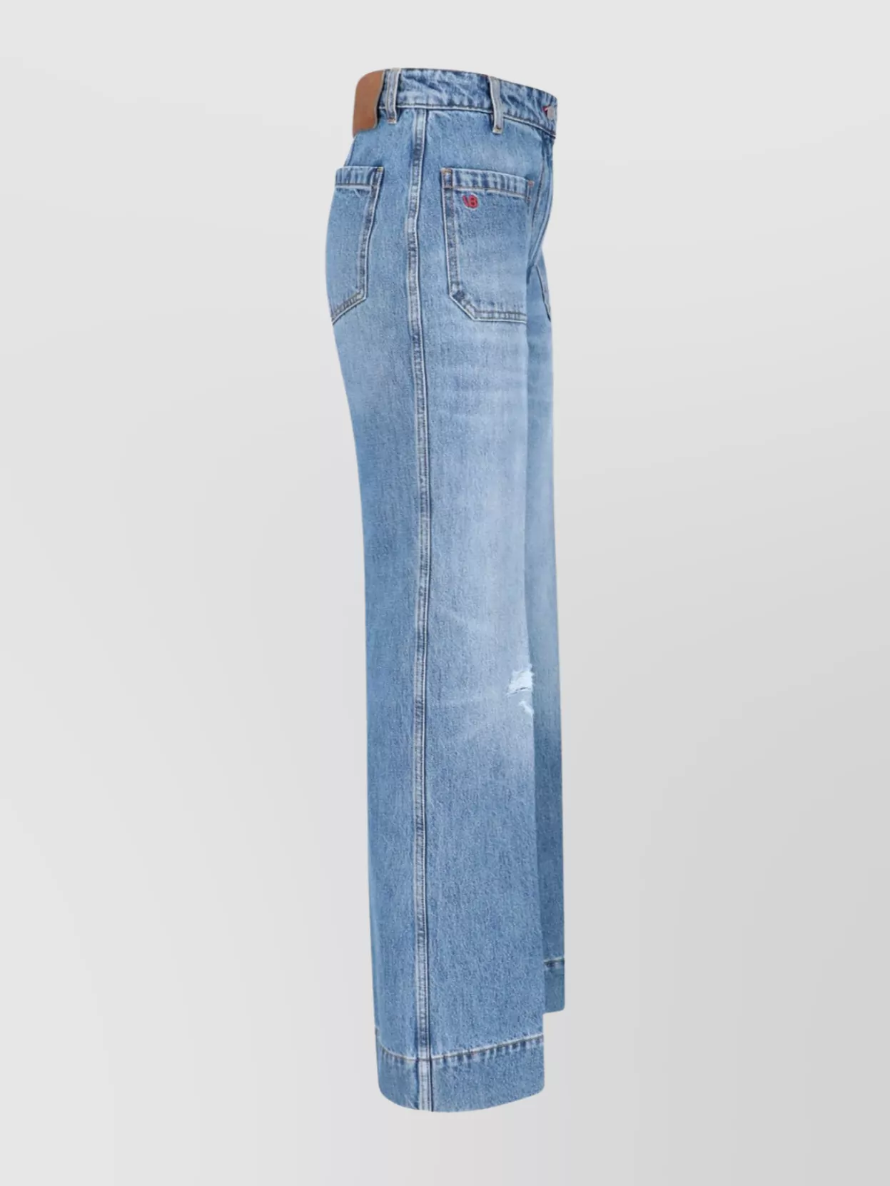 Victoria Beckham Straight Trousers With Belt Loops And Pockets
