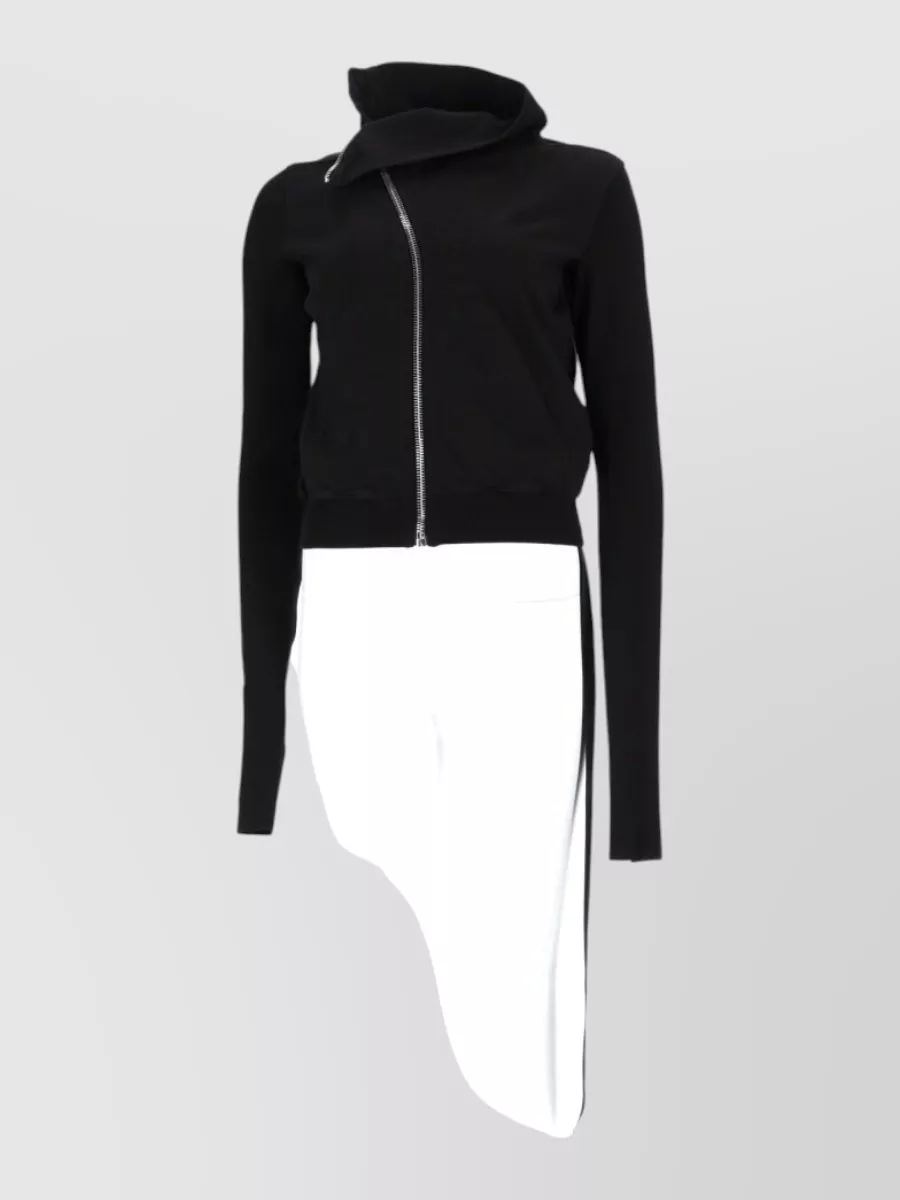 Rick Owens Drkshdw Asymmetric Zip Cotton Jacket