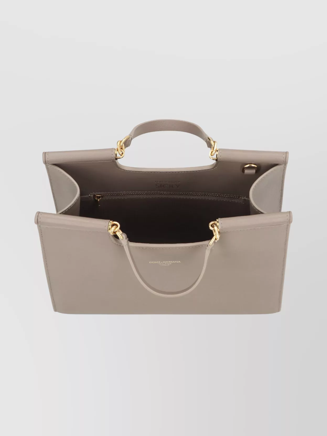 Dolce&Gabbana Sicily Small Leather Tote Bag