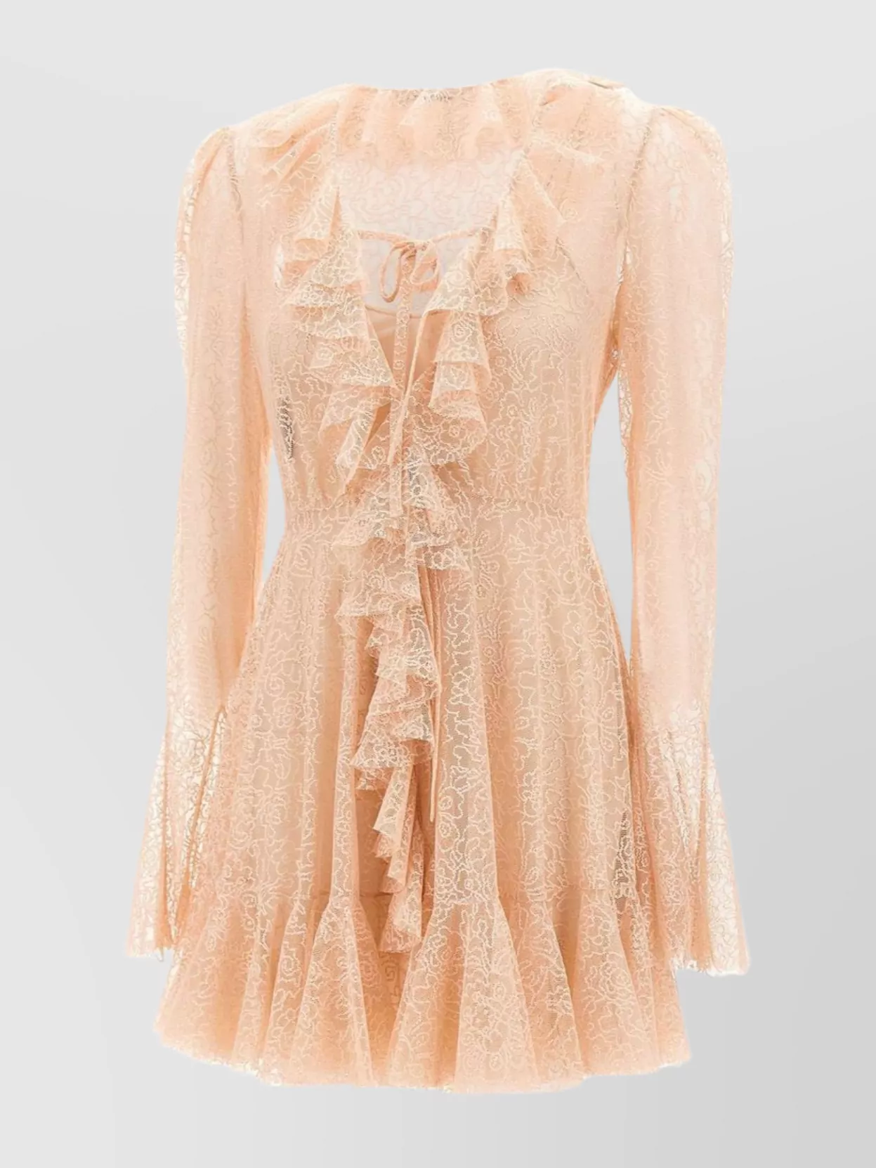 Shop Philosophy Di Lorenzo Serafini Waist-cut Flared Lace Dress