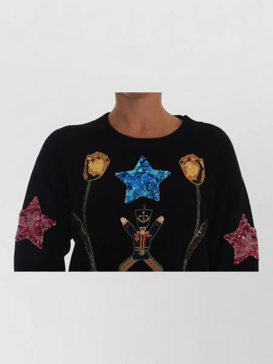 Dolce&Gabbana Crystal-Embellished Cashmere Sweater