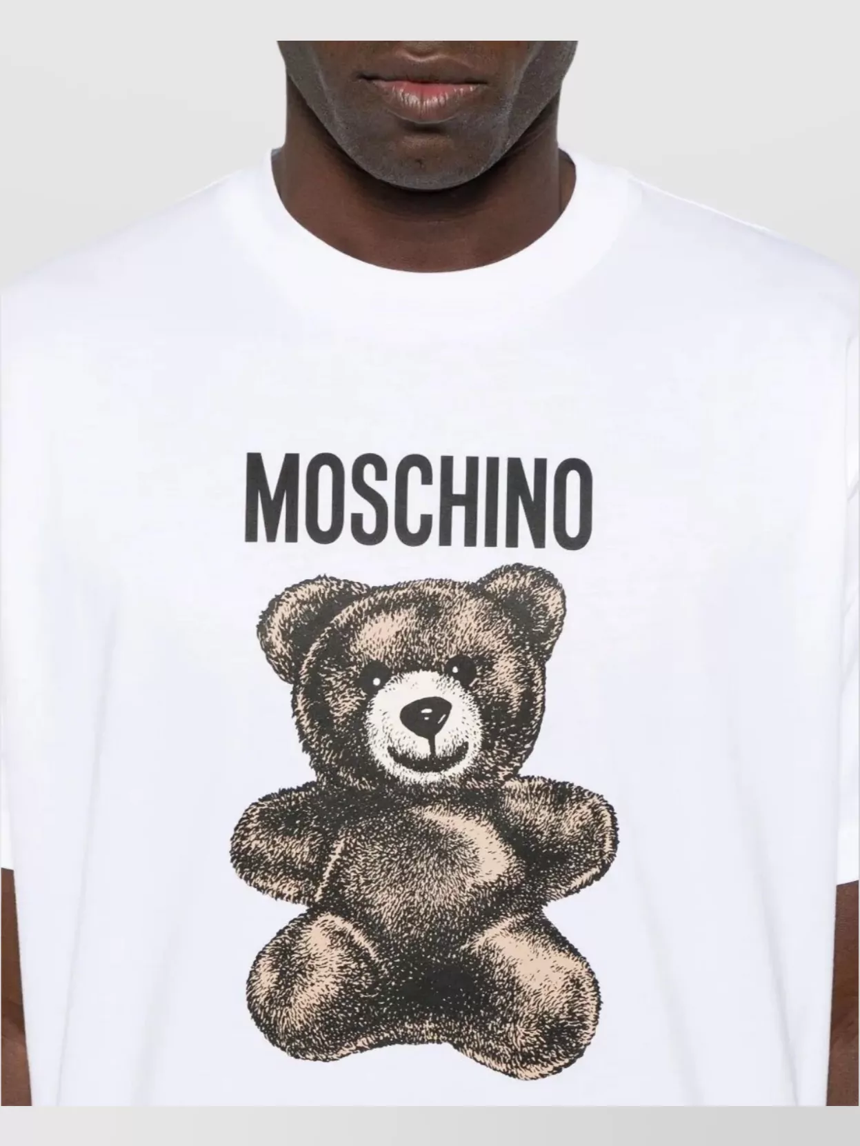 Moschino Crew Neck Teddy Bear Graphic Print T-Shirt