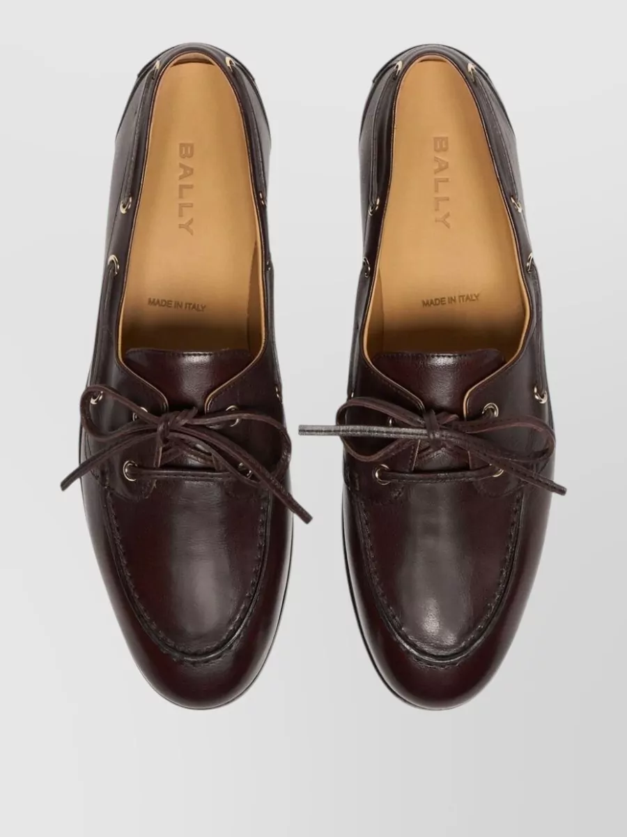 Bally Leather Lace-Up Loafers