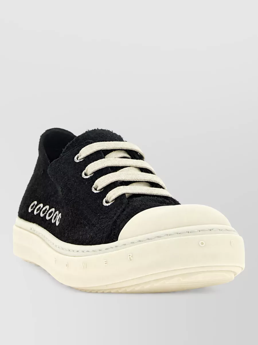 Rick Owens leather lace-up sneakers