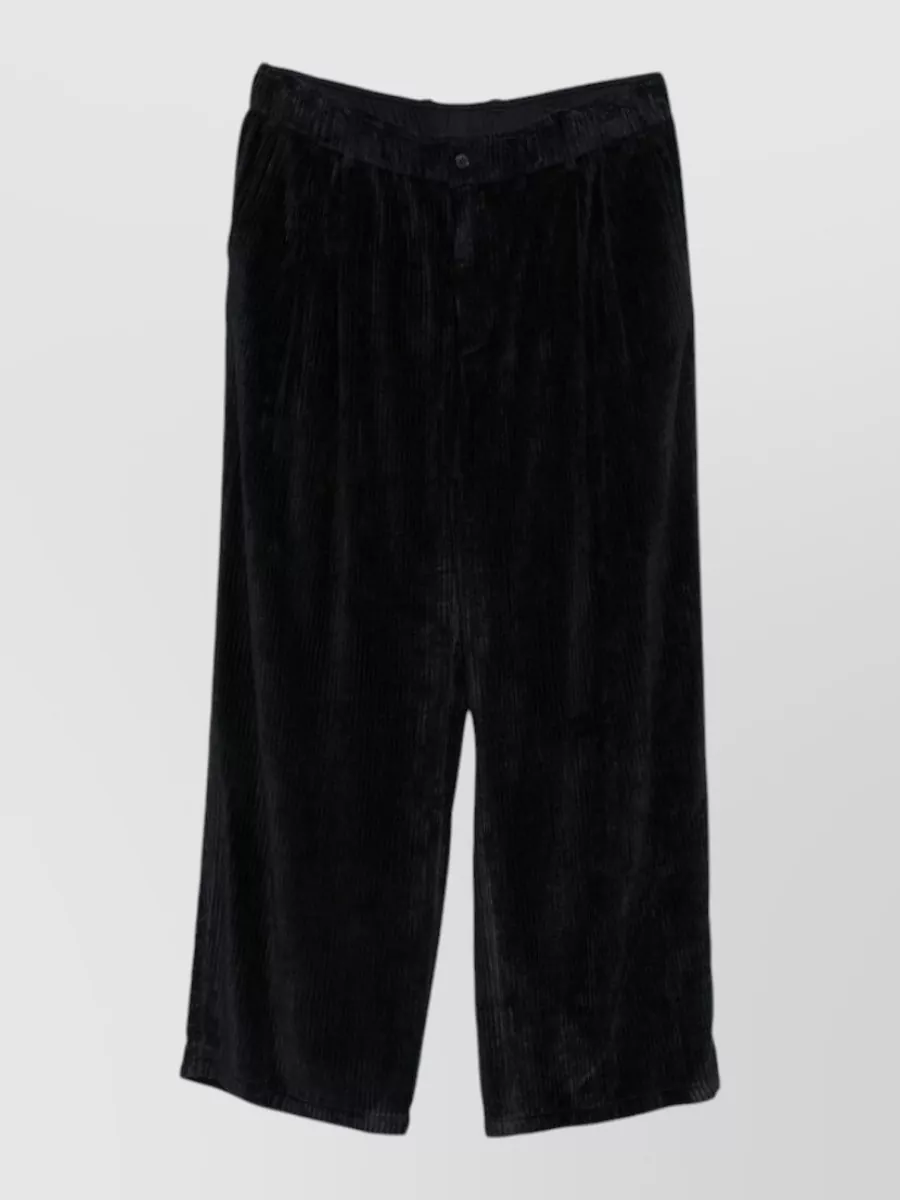 Giorgio Armani Viscose Ribbed Wide-Leg Pants