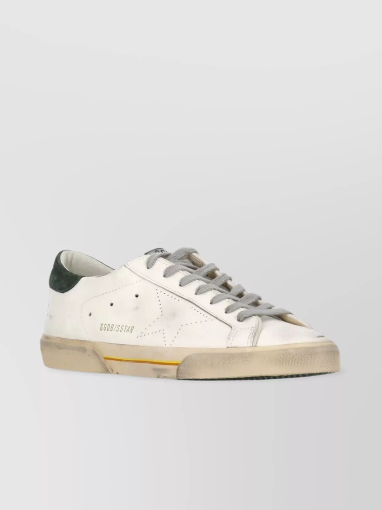 Golden Goose Super Star Leather Upper Toe And Tongue Suede Heel Sneakers Grey