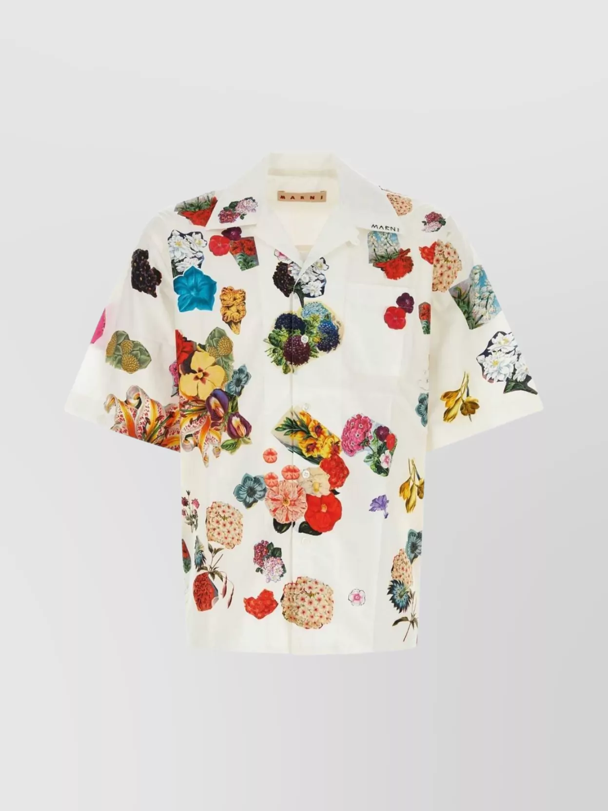 Shop Marni Flower Pattern Cotton Shirt