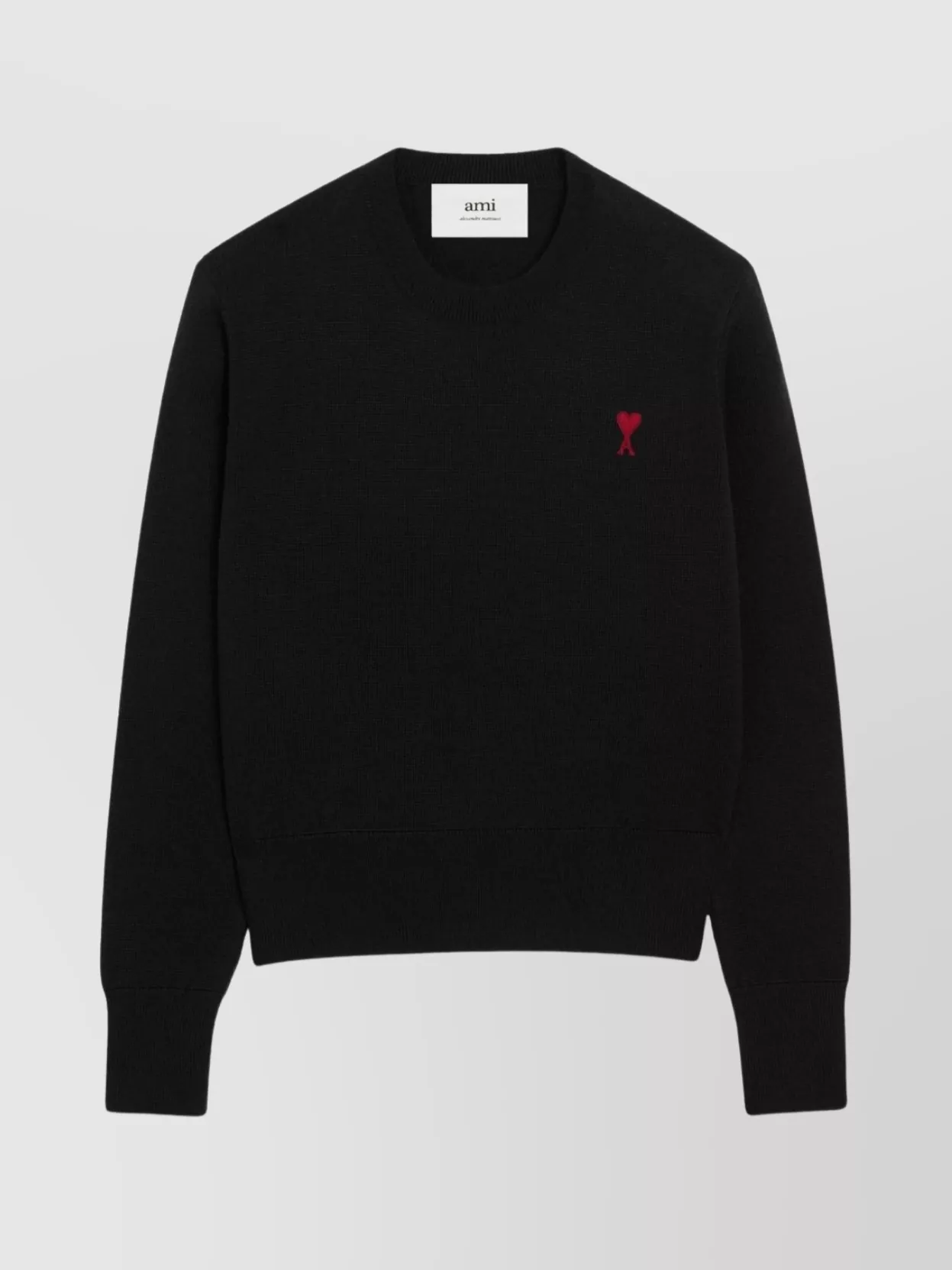 Ami Alexandre Mattiussi Ami Paris Ami Paris De Coeur Wool Sweater In Black