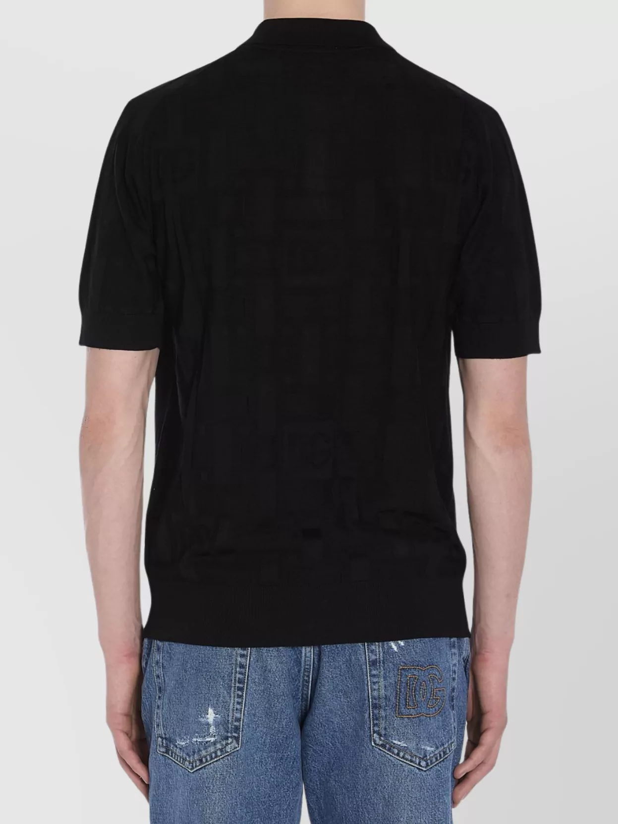 Dolce&Gabbana Jacquard Logo Polo Shirt