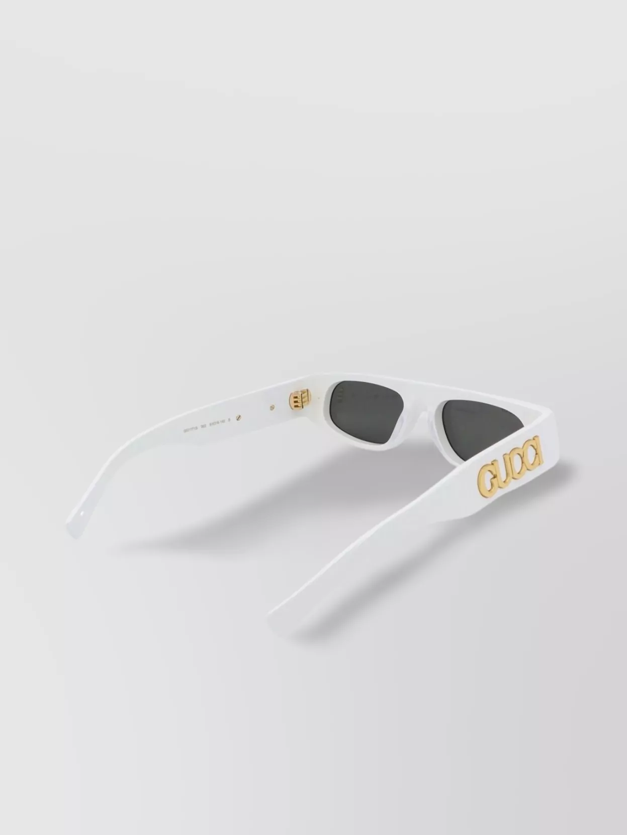 Gucci Rectangular Frame Sunglasses With Dark Rounded Lenses