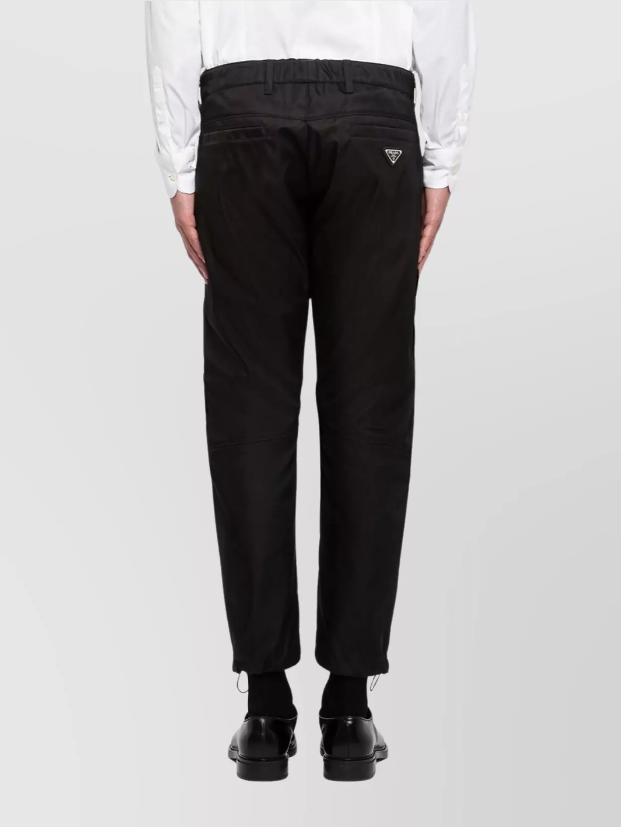 Prada Drawstring Hem Trousers Side Pockets