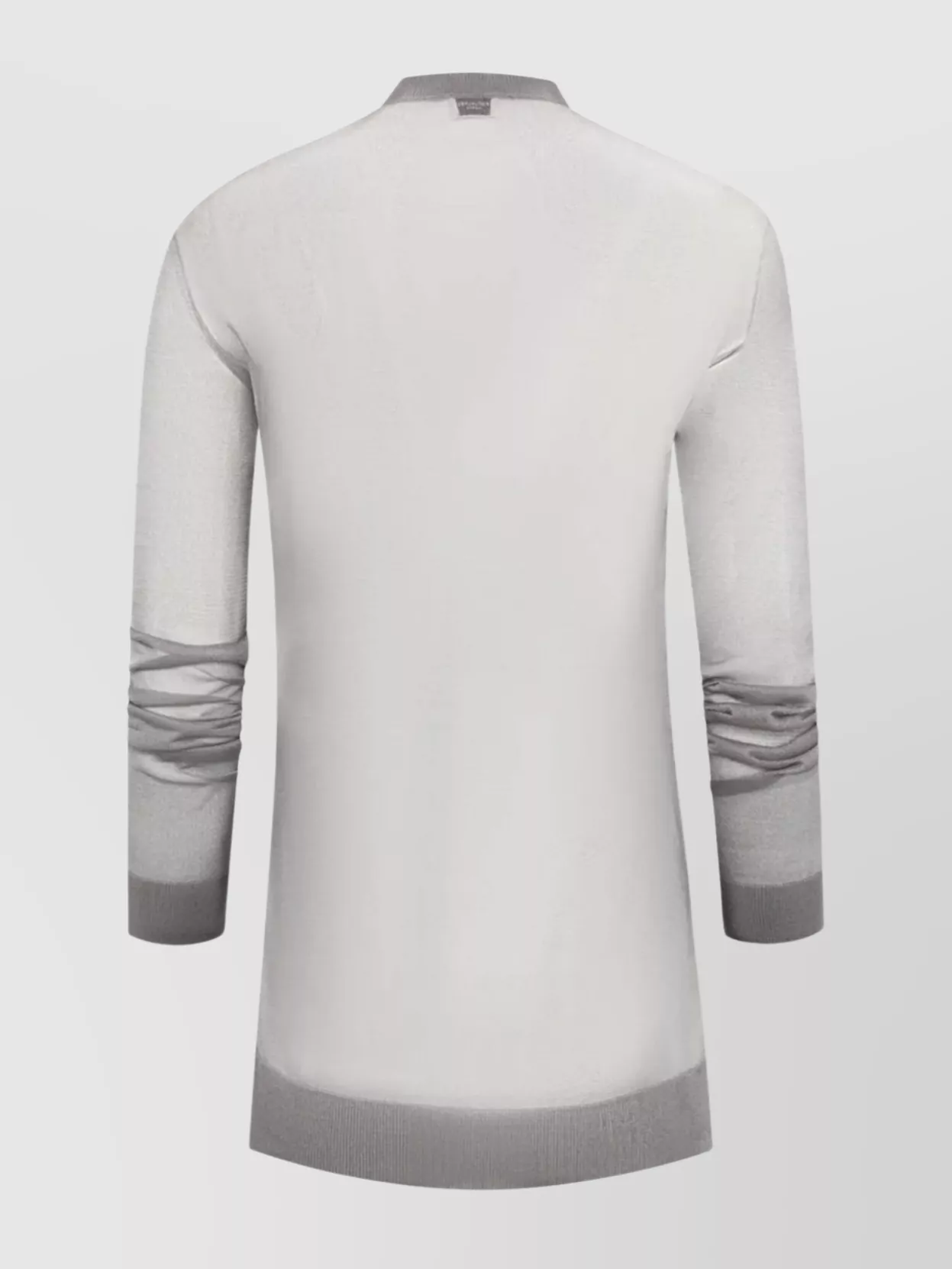 Saint Laurent Long Sleeve Cardigan Front Pockets In Gray