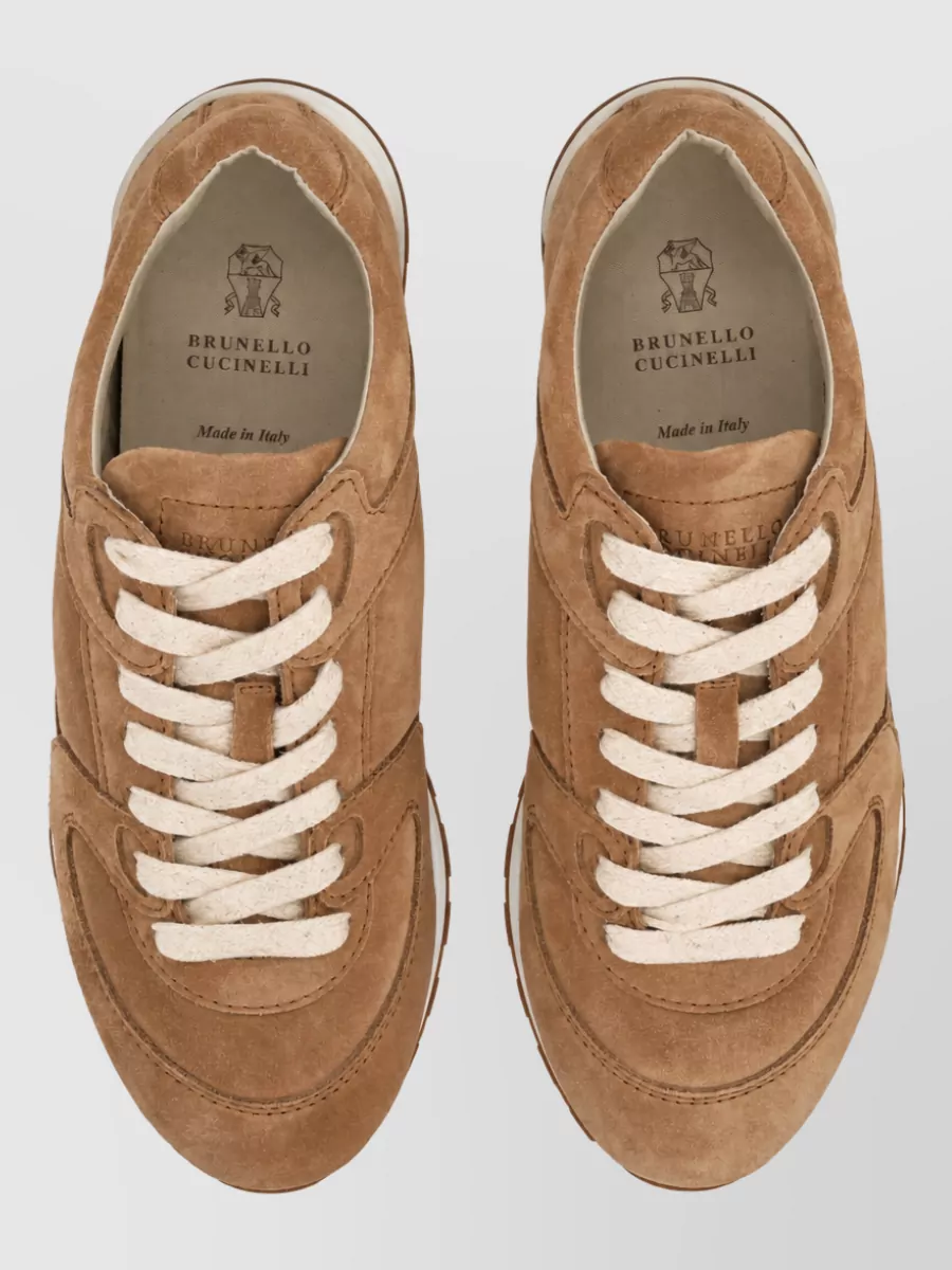 Brunello Cucinelli Suede Lace-Up Sneakers