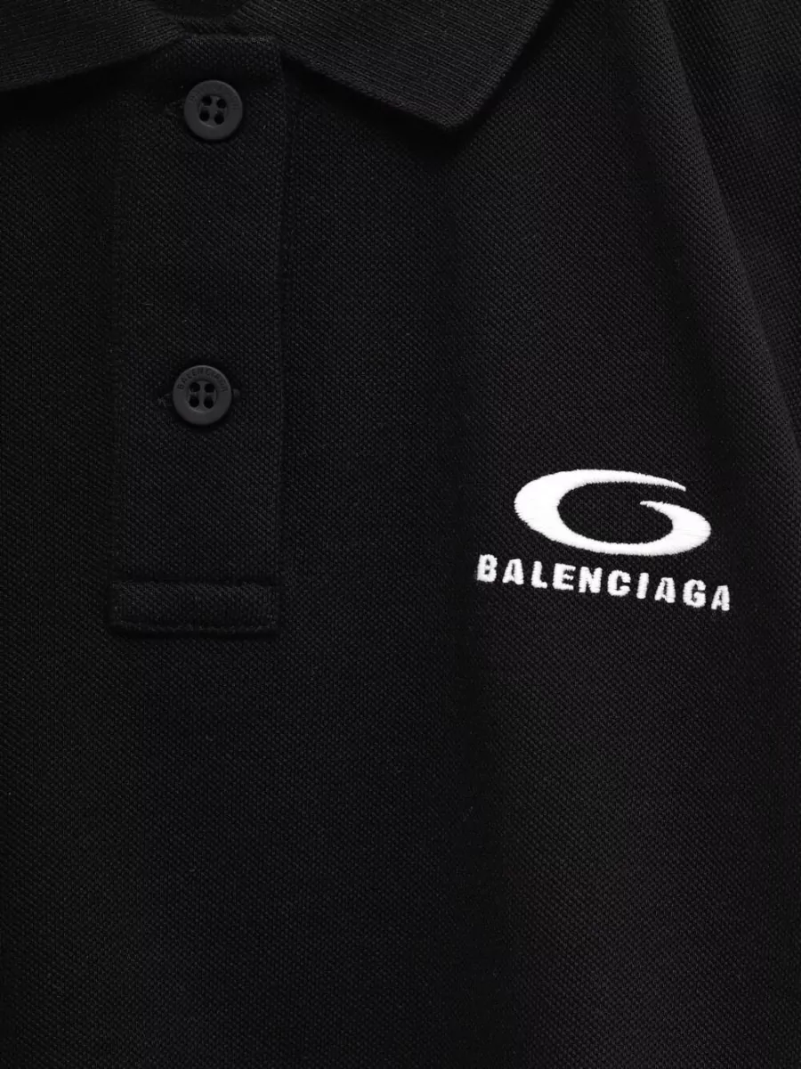 Balenciaga Cotton Polo Shirt Short Sleeves Collar