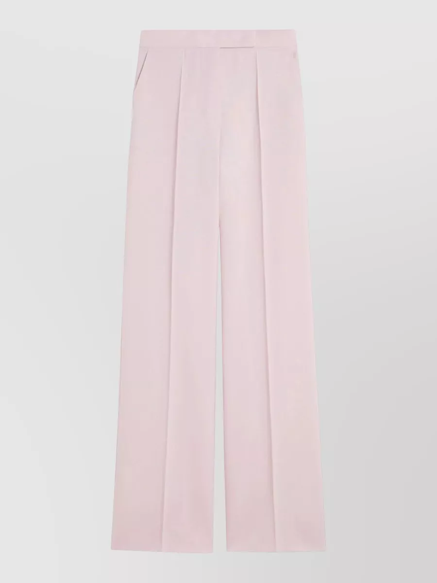 Max Mara silk blend high-rise wide-leg trousers
