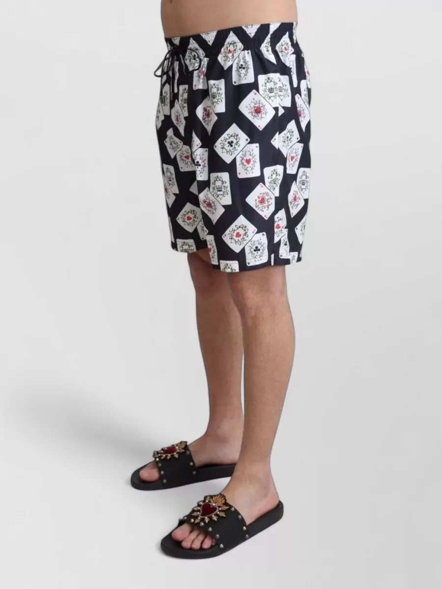 Dolce&Gabbana Printed Deck Swim Shorts