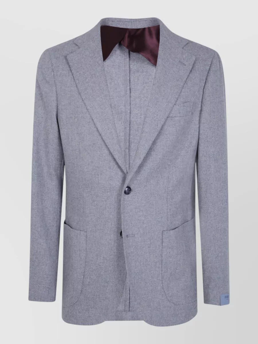 Barba Napoli cashmere wool single-breasted suit jacket