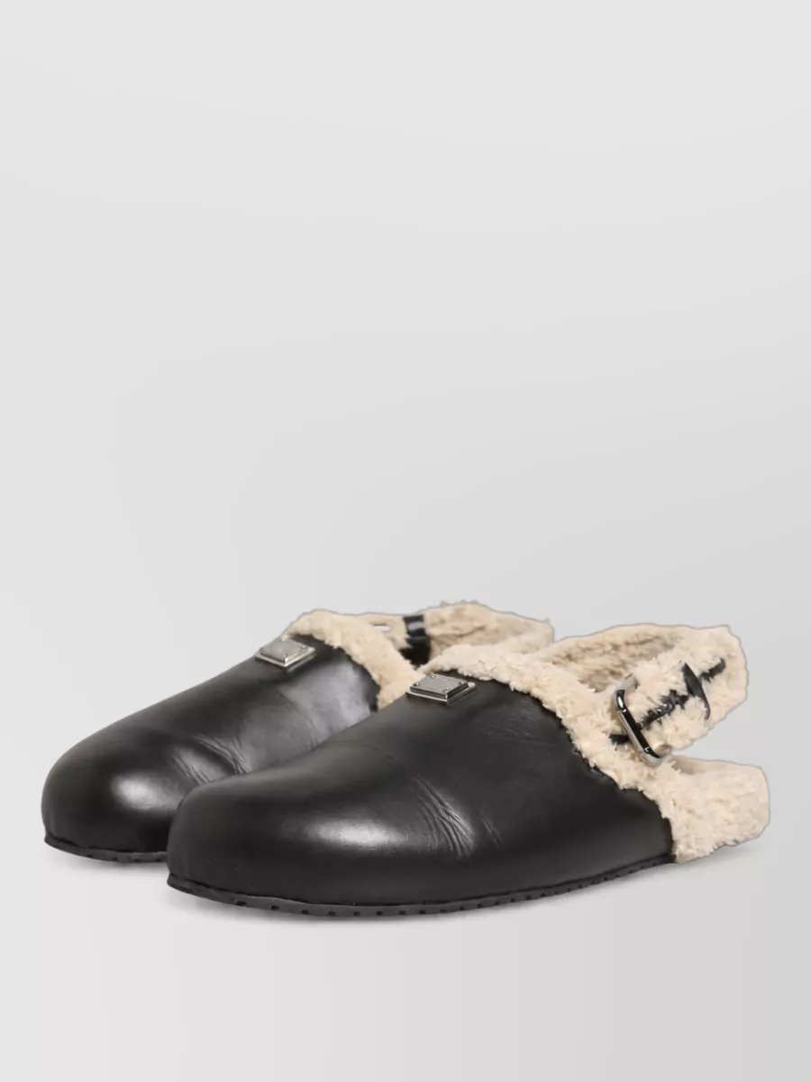 Dolce&Gabbana Shearling Slides