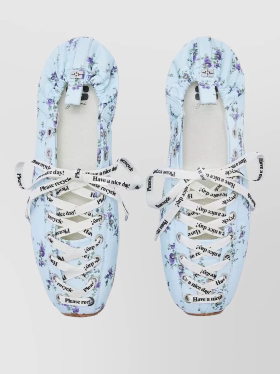 Ganni Lace Up Sporty Ballerinas