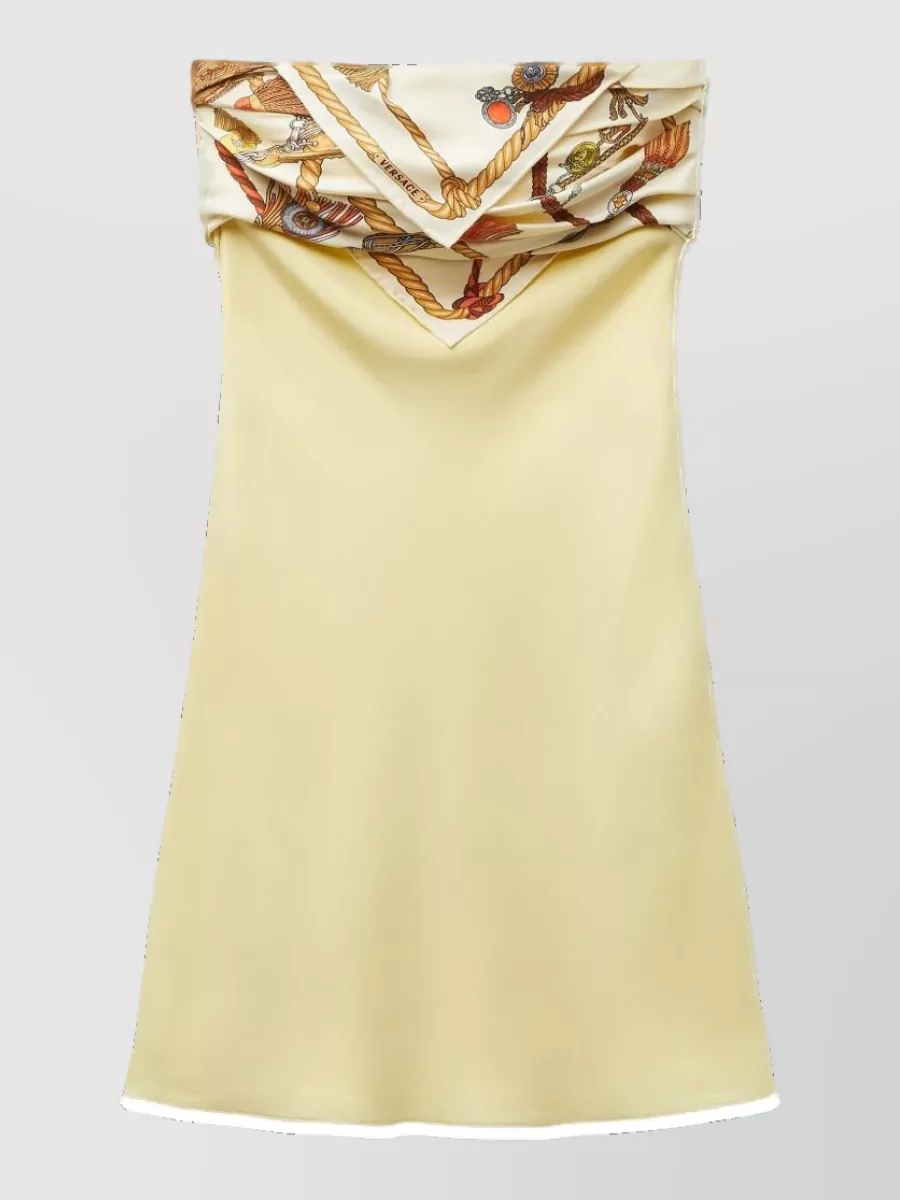 Versace silk knee length mini dress