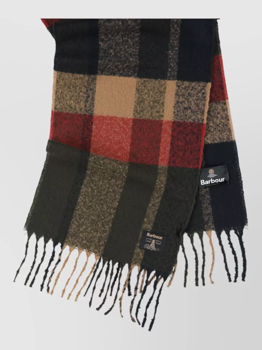 Barbour checked scarf