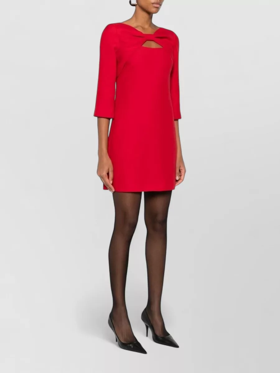 Valentino Mini Dress With Bow And Cut-Out Design