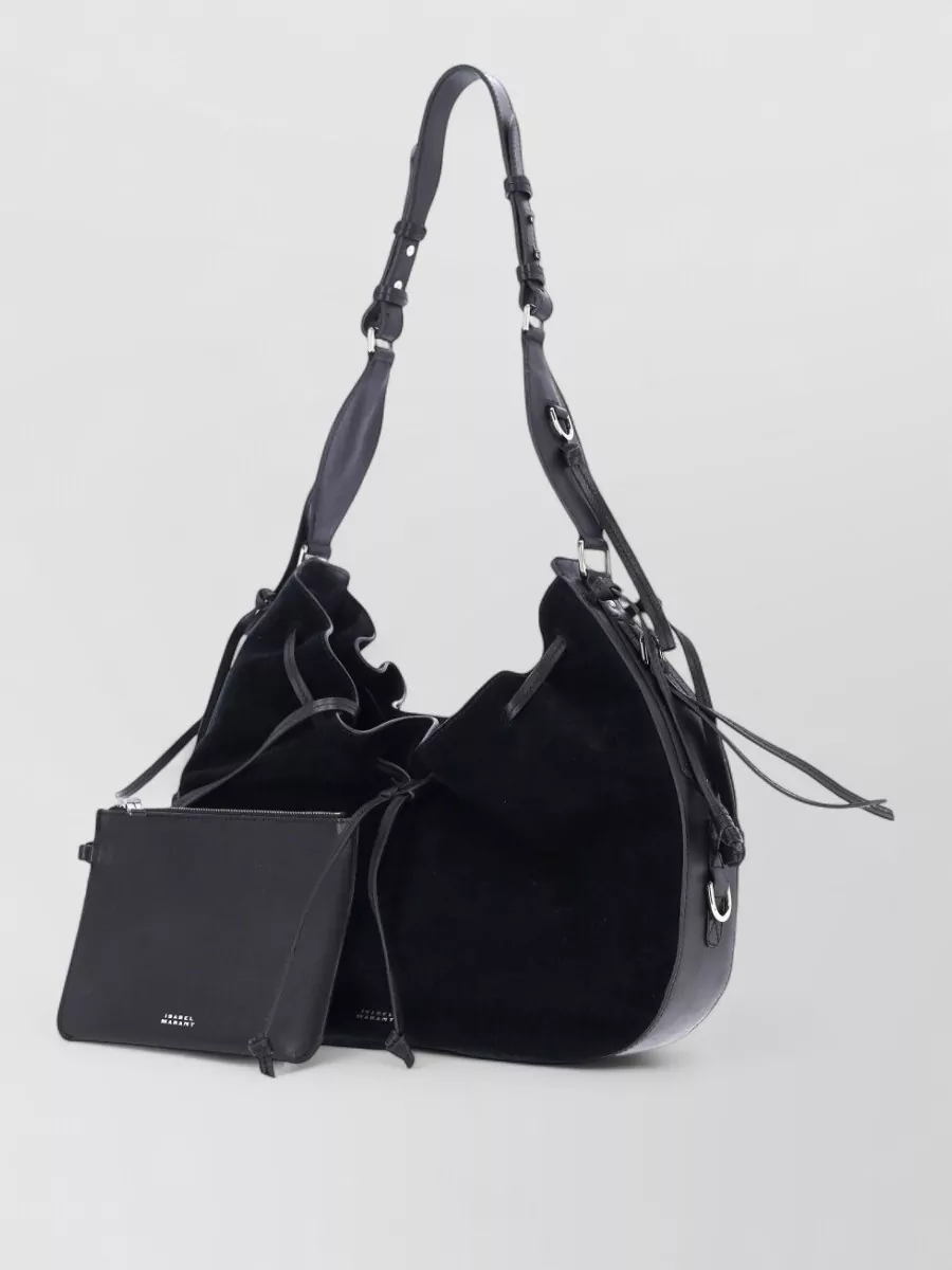 Isabel Marant Shoulder Bag Suede Finish Buckle Detail
