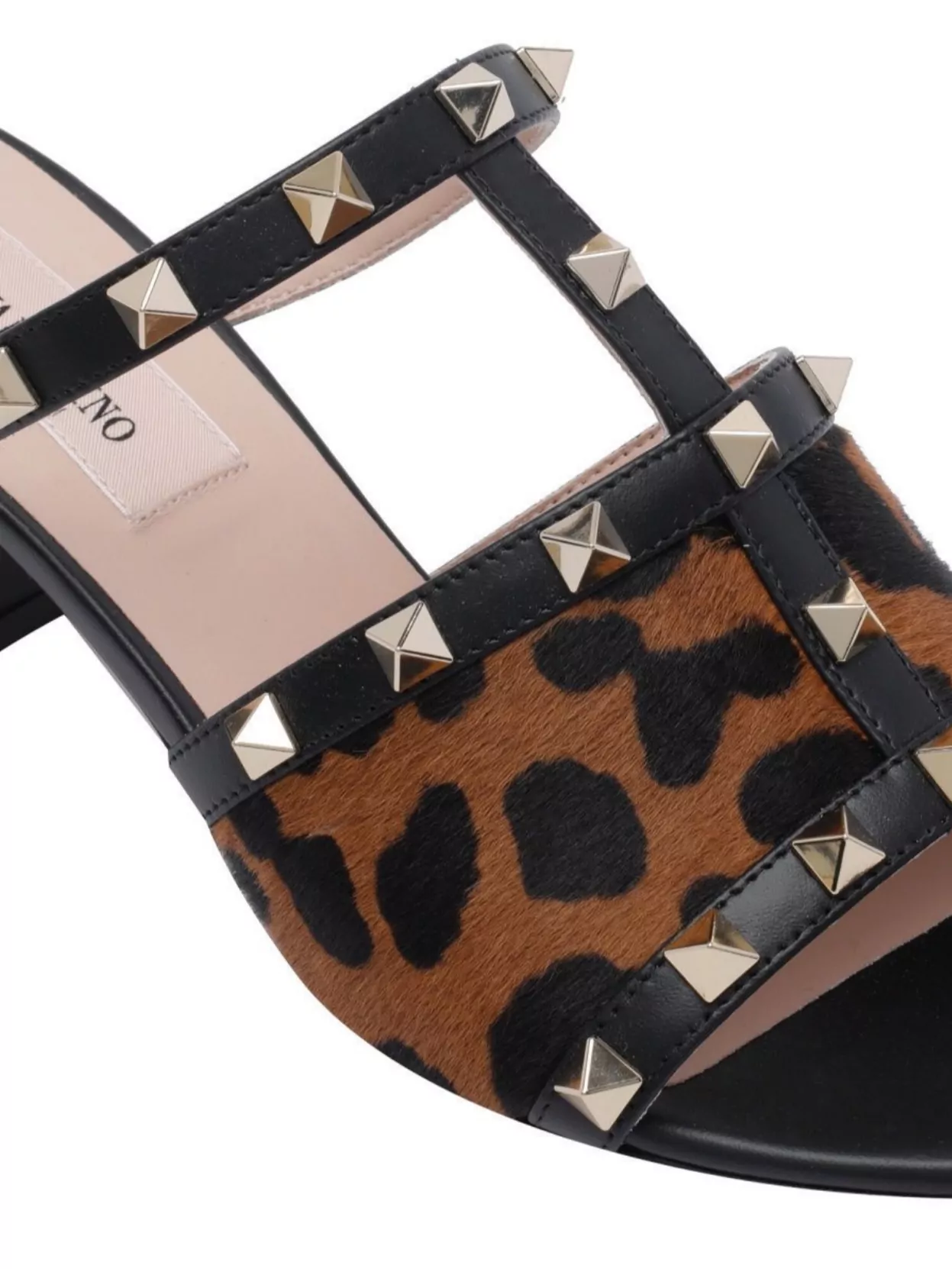 Valentino Garavani Animal Print Block Heel Open Toe Sandals
