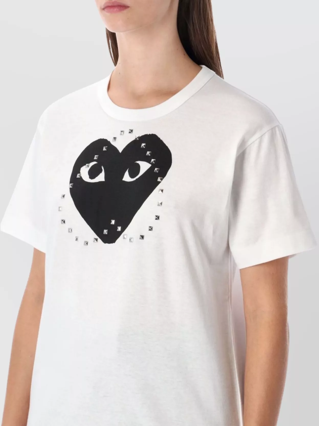 Comme Des Garçons Play Heart Graphic Short Sleeve Top