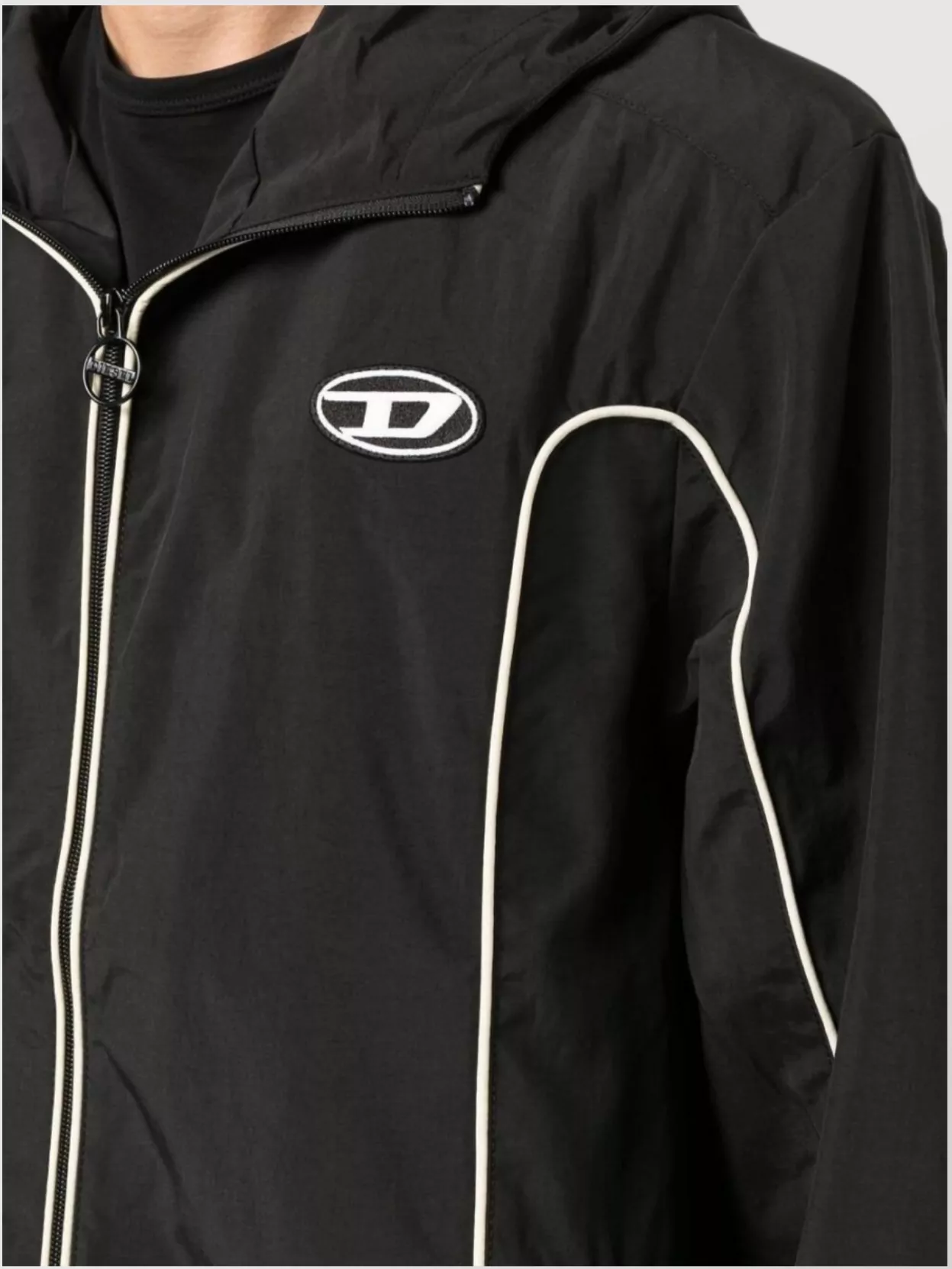 Diesel Zip Pockets Contrast Piping Toggle Hood