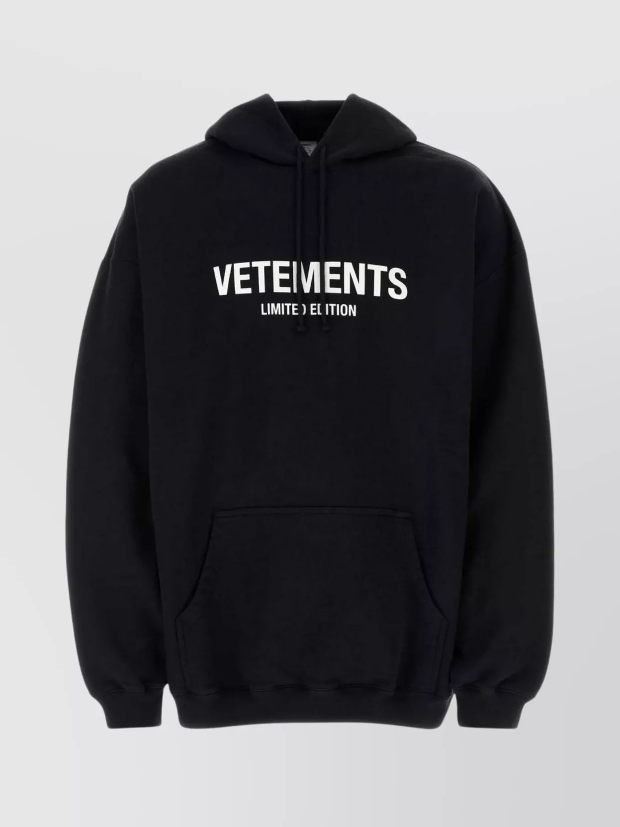 Shop Vetements Oversize Hooded Cotton Blend Sweatshirt
