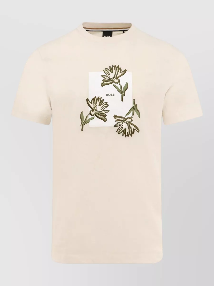 Boss Ribbed cotton short-sleeve t-shirt
