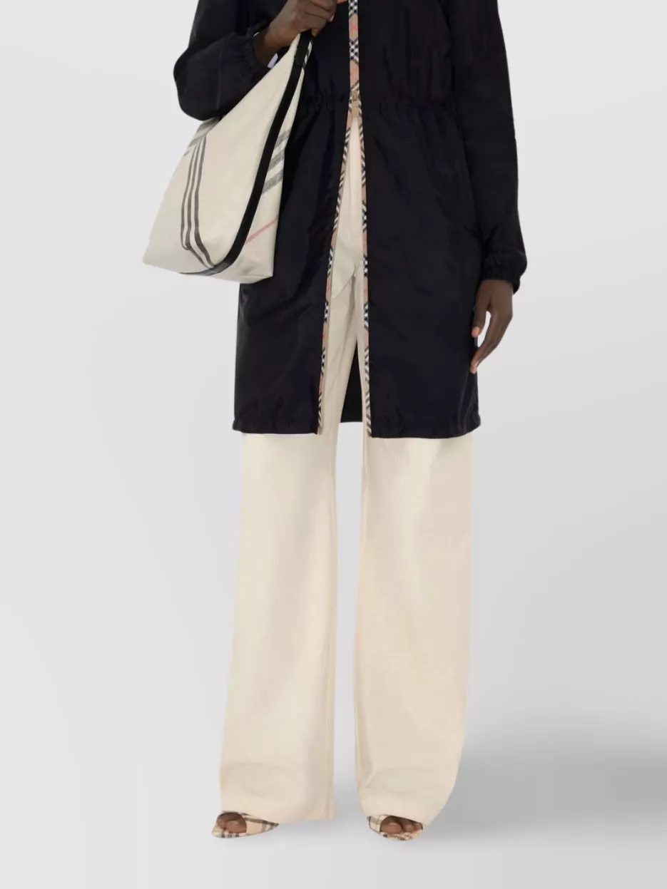 Burberry Drawstring Waist High Collar Parka