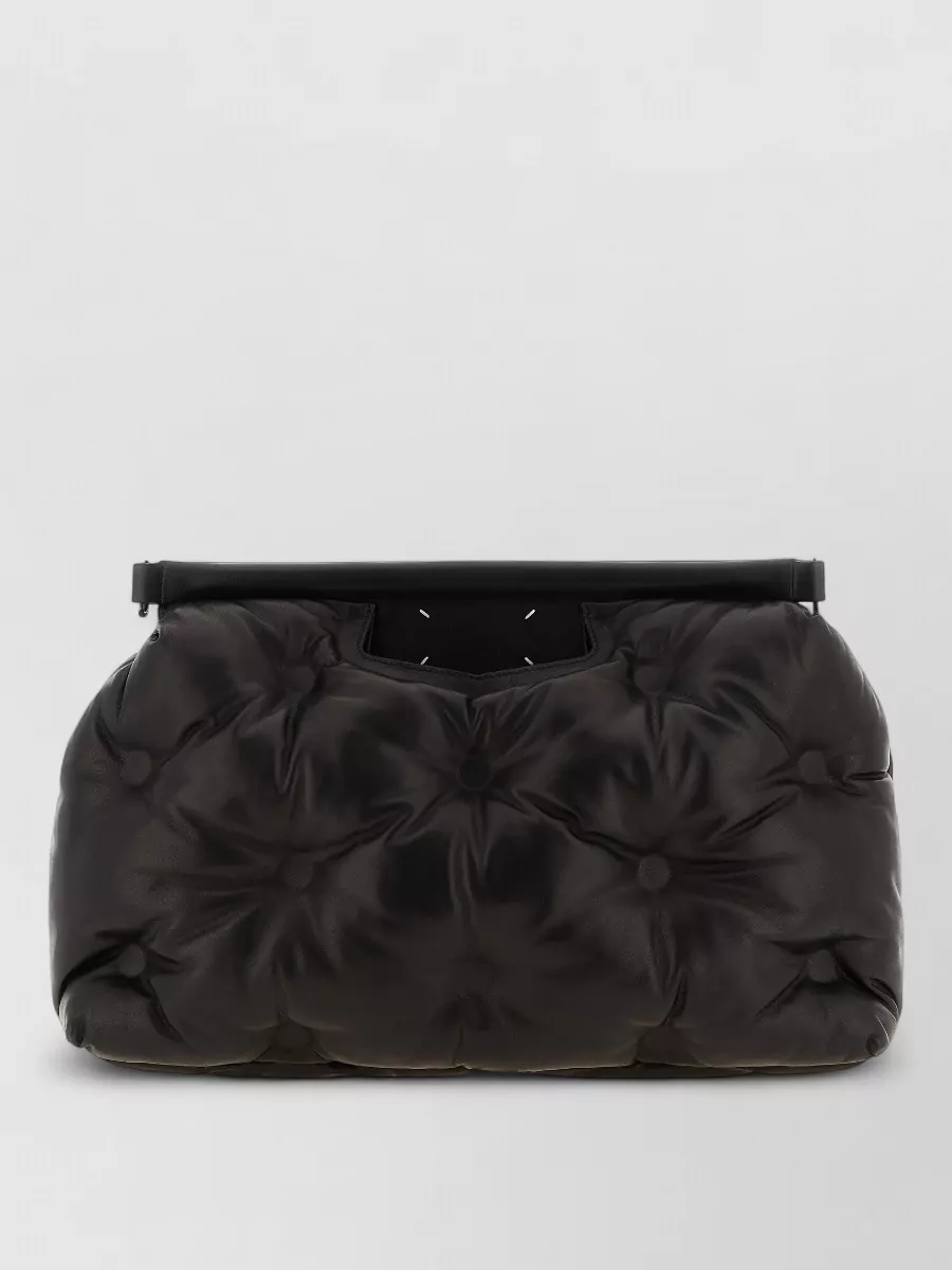 Maison Margiela Glam Slam Classique Large Leather Quilted Clutch Bag