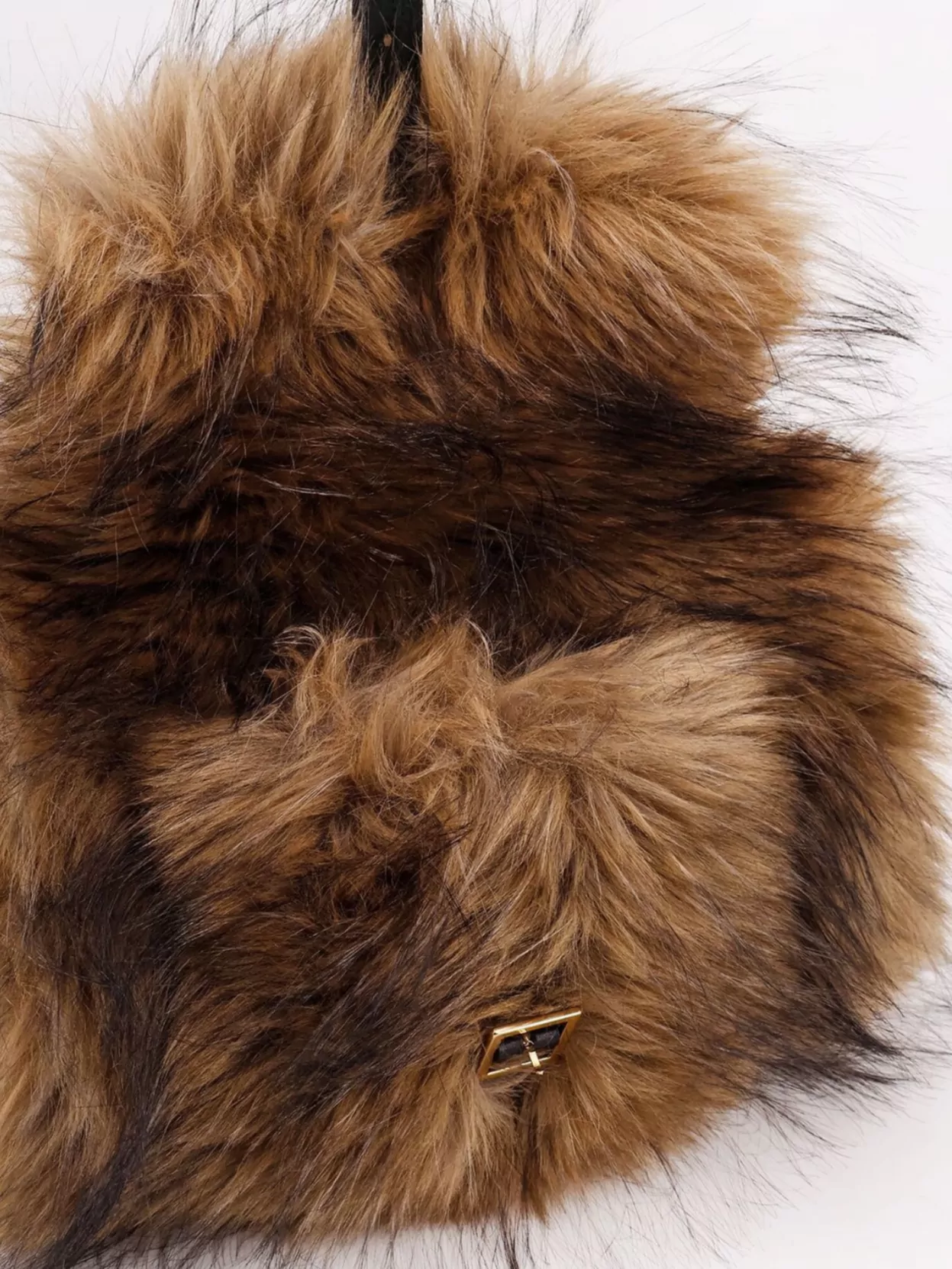 Sacai Mini Handbag With Faux Fur Texture