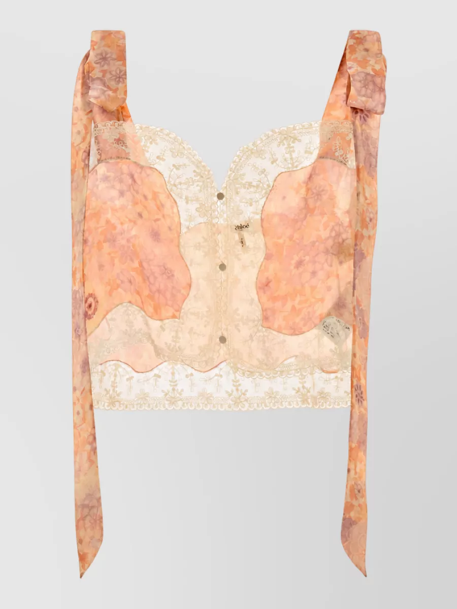 Chloé Silk Printed Camisole Top