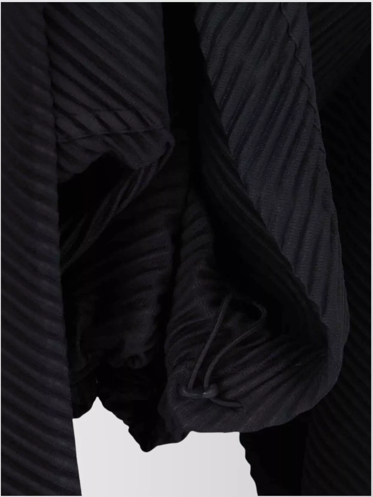 Homme Plisse Issey Miyake Textured Fabric Jacket Elastic Hem Front Pocket