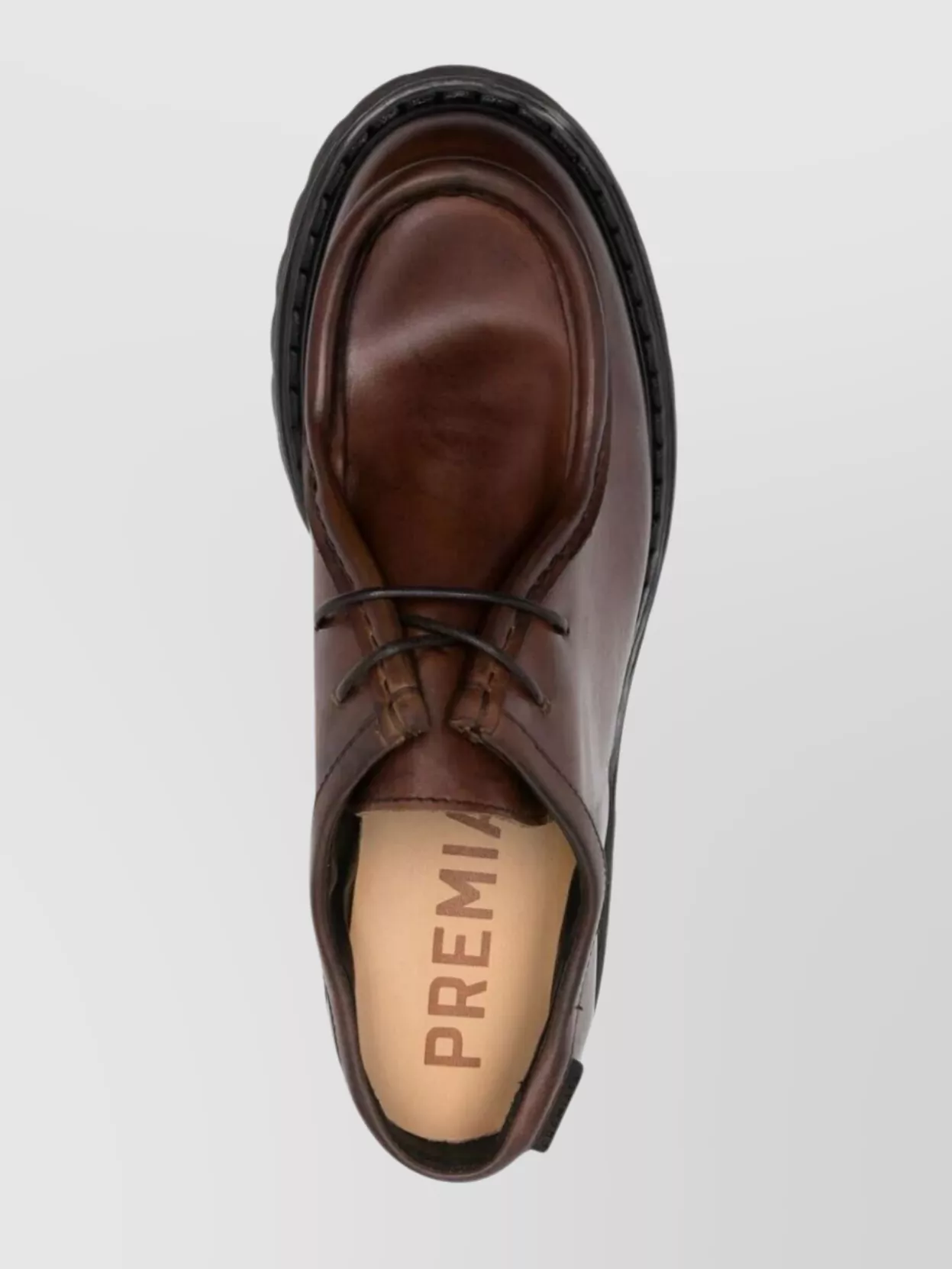 Premiata Chunky Sole Leather Lace-Up Shoes