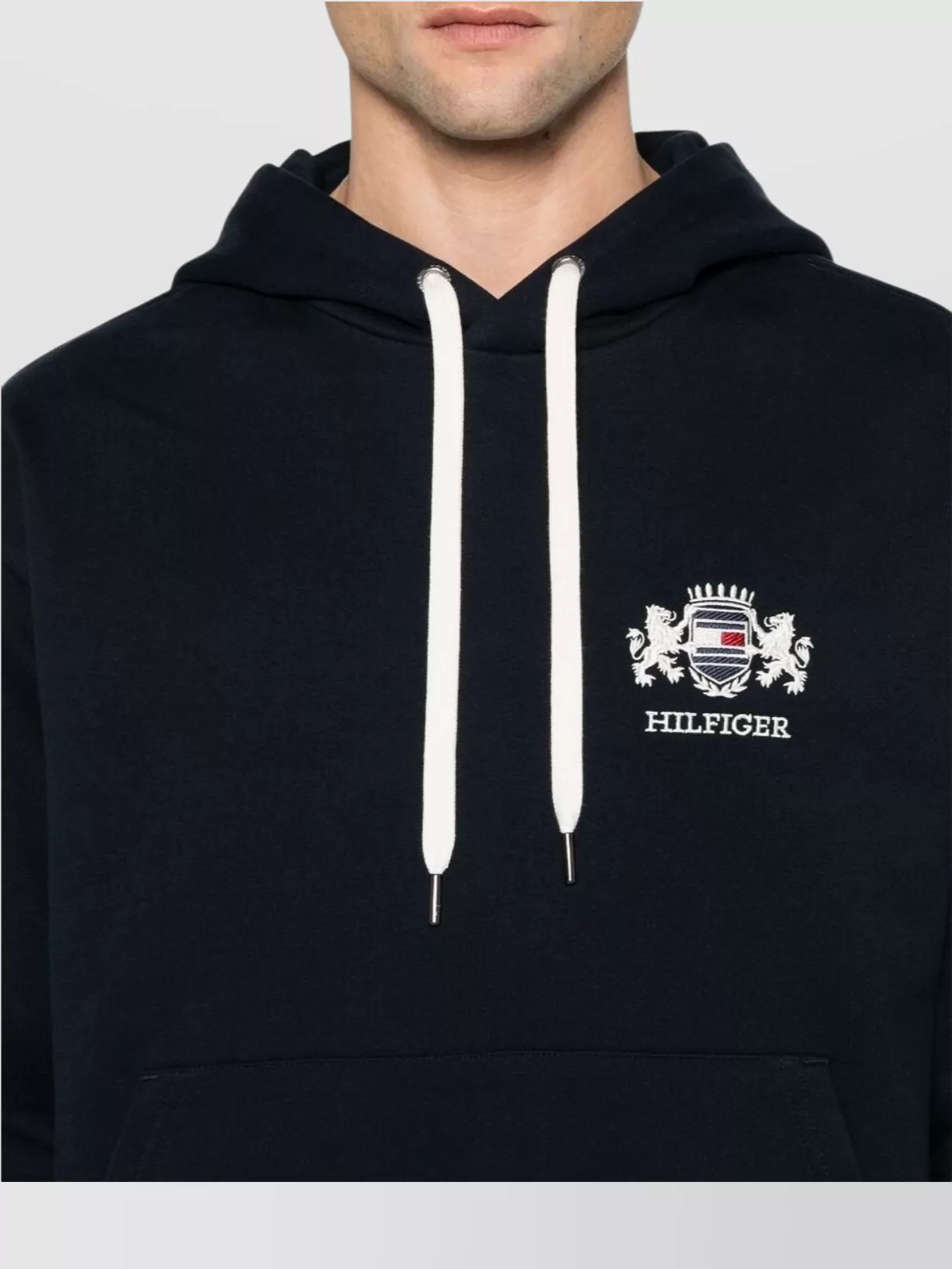 Tommy Hilfiger Hooded Sweatshirt With Drawstring And Pocket In Black