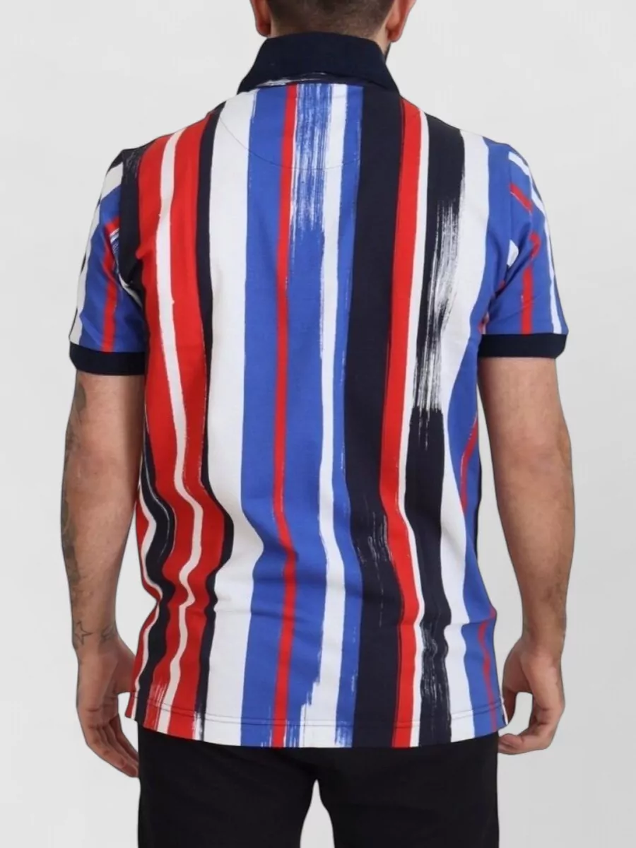 Dolce&Gabbana Striped Cotton Short-Sleeve Polo Shirt