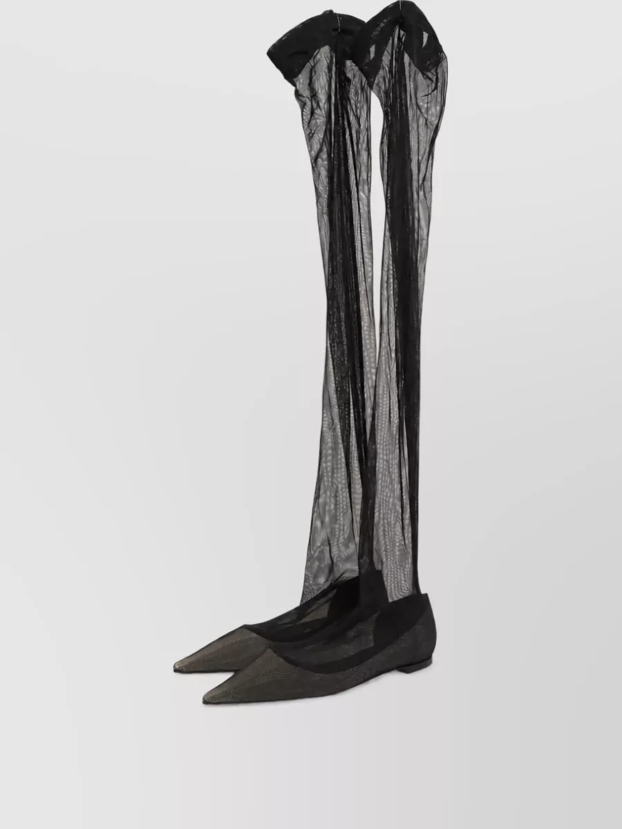 Dolce&Gabbana tulle over the knee flats
