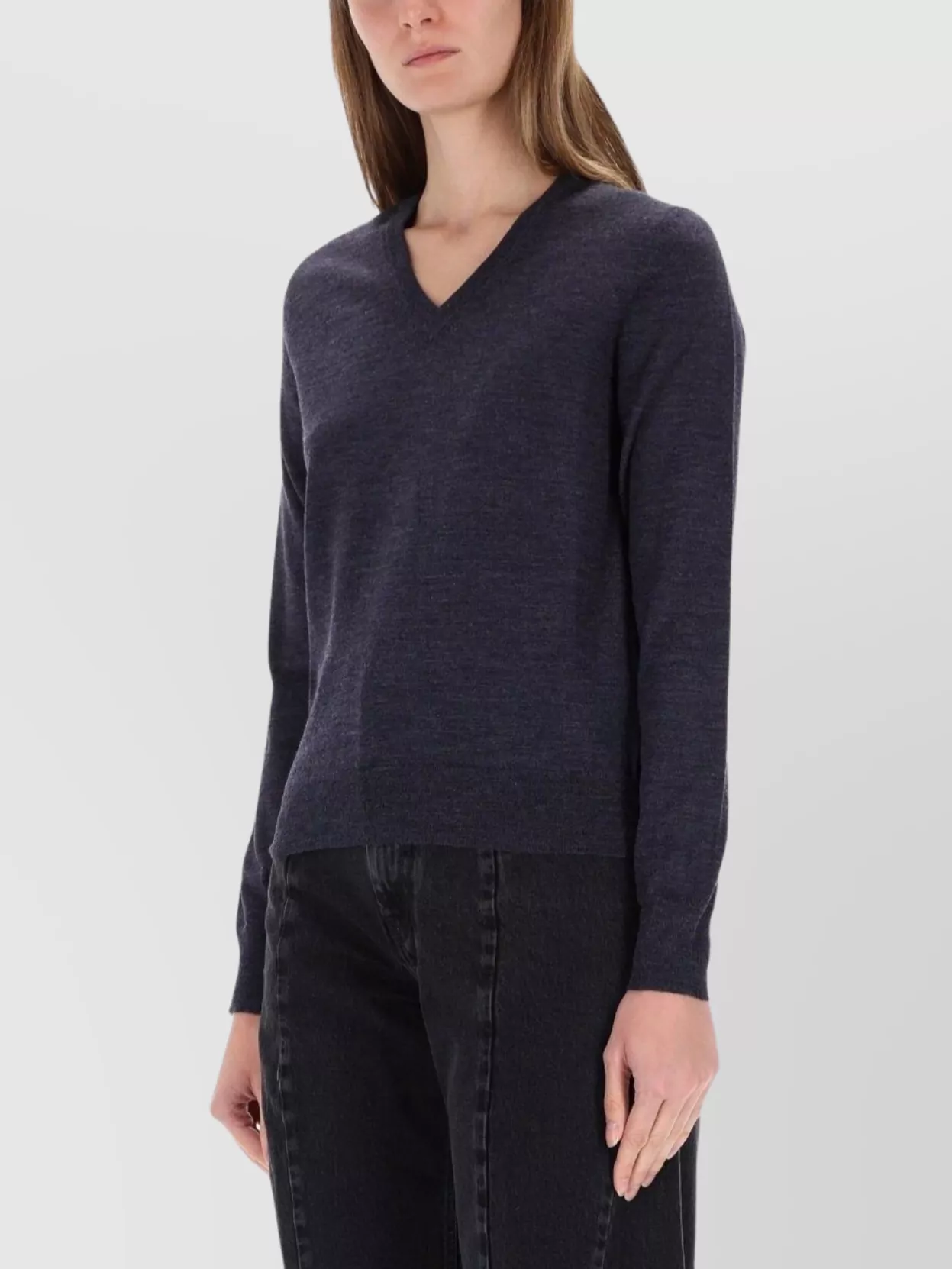Maison Margiela Soft Knitwear With V-Neckline And Long Sleeves