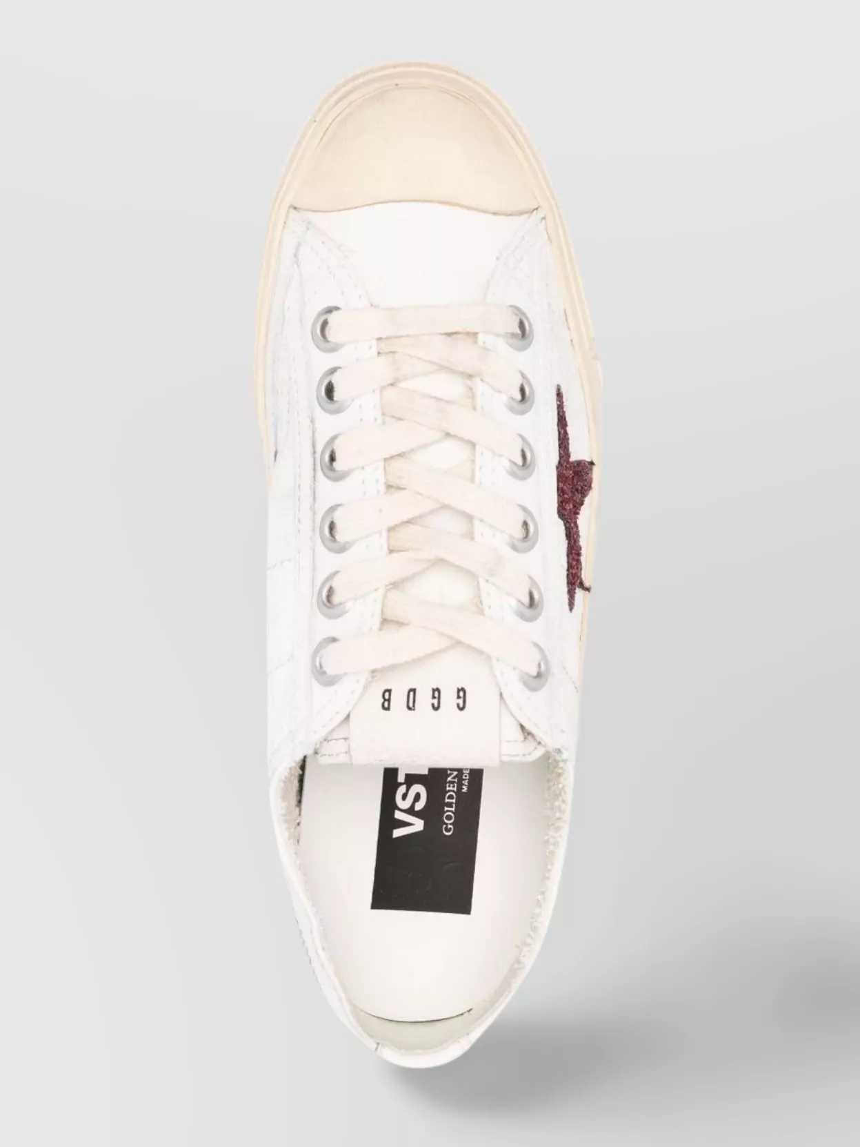 Golden Goose Star Patched Distressed Leather Sneakers