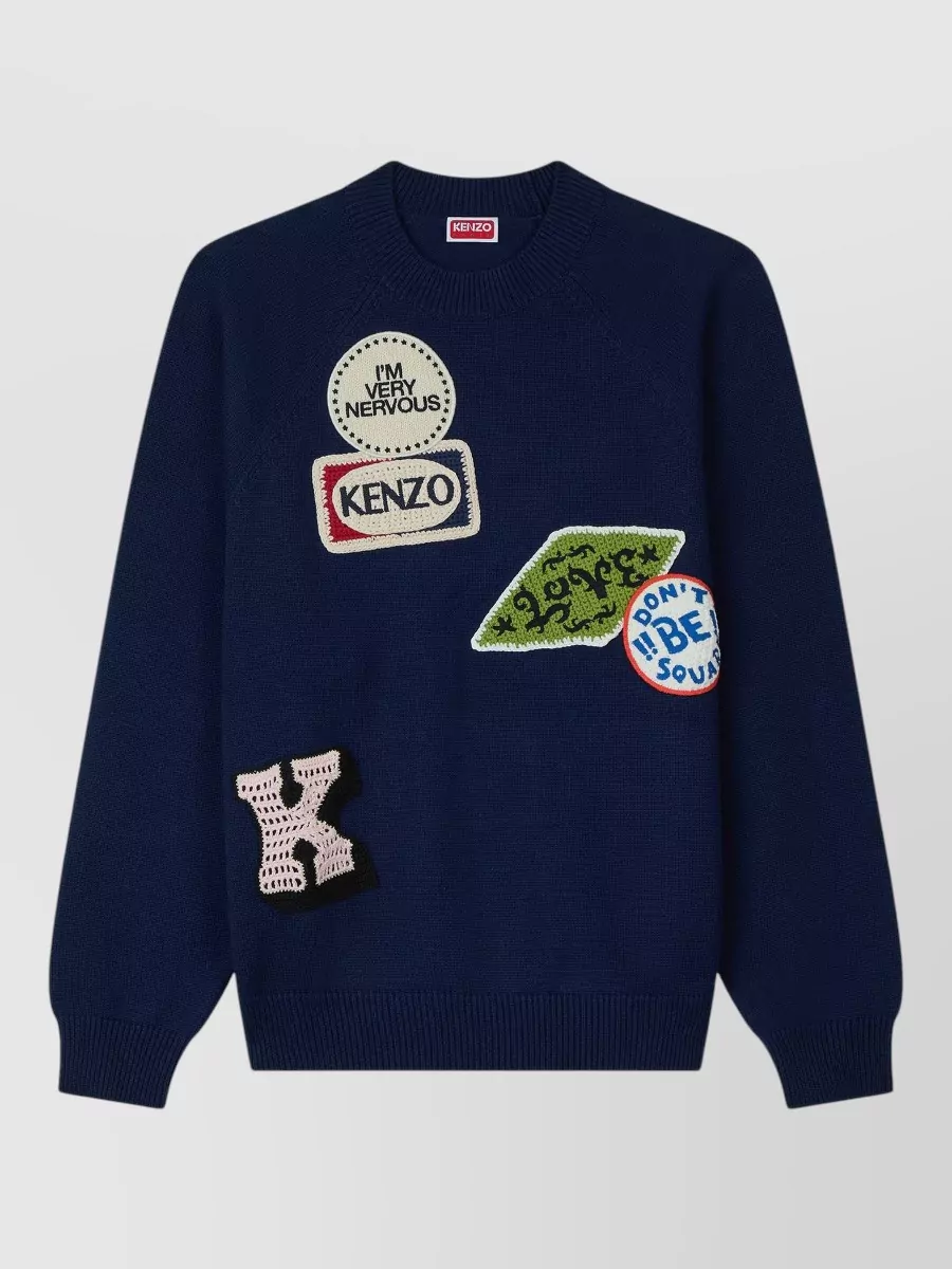 Kenzo embroidered wool cotton sweater